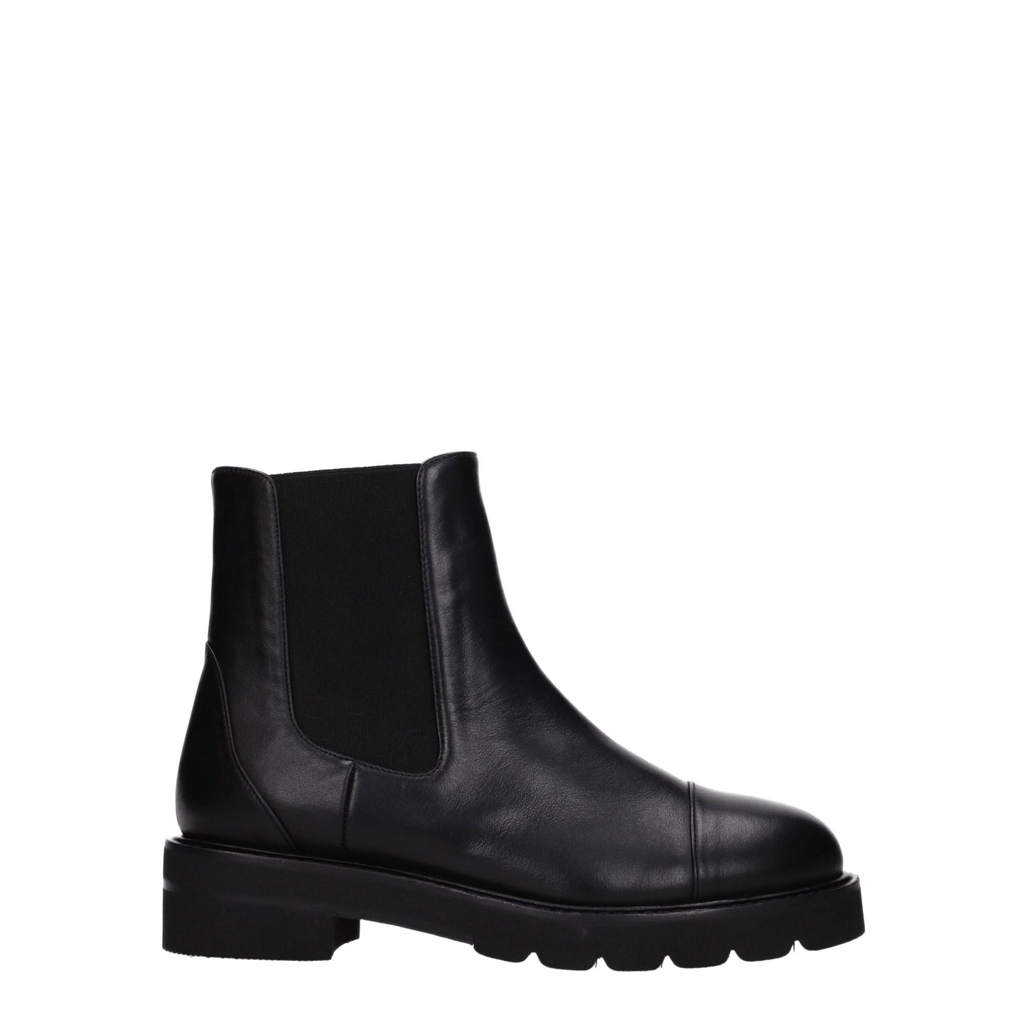 Stuart Weitzman Black Leather Ankle Boots by Stuart Weitzman