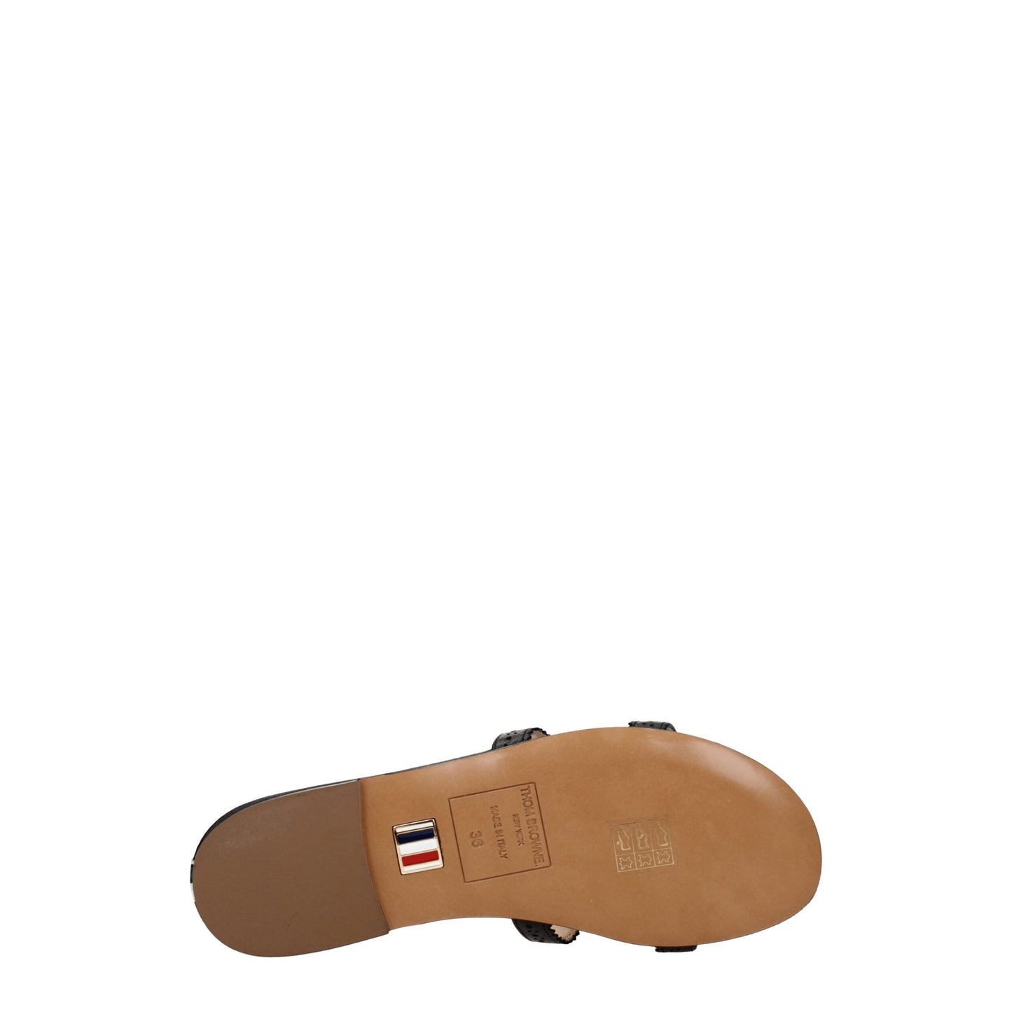 Thom Browne Black Leather Slippers Sandals - from Thom Browne