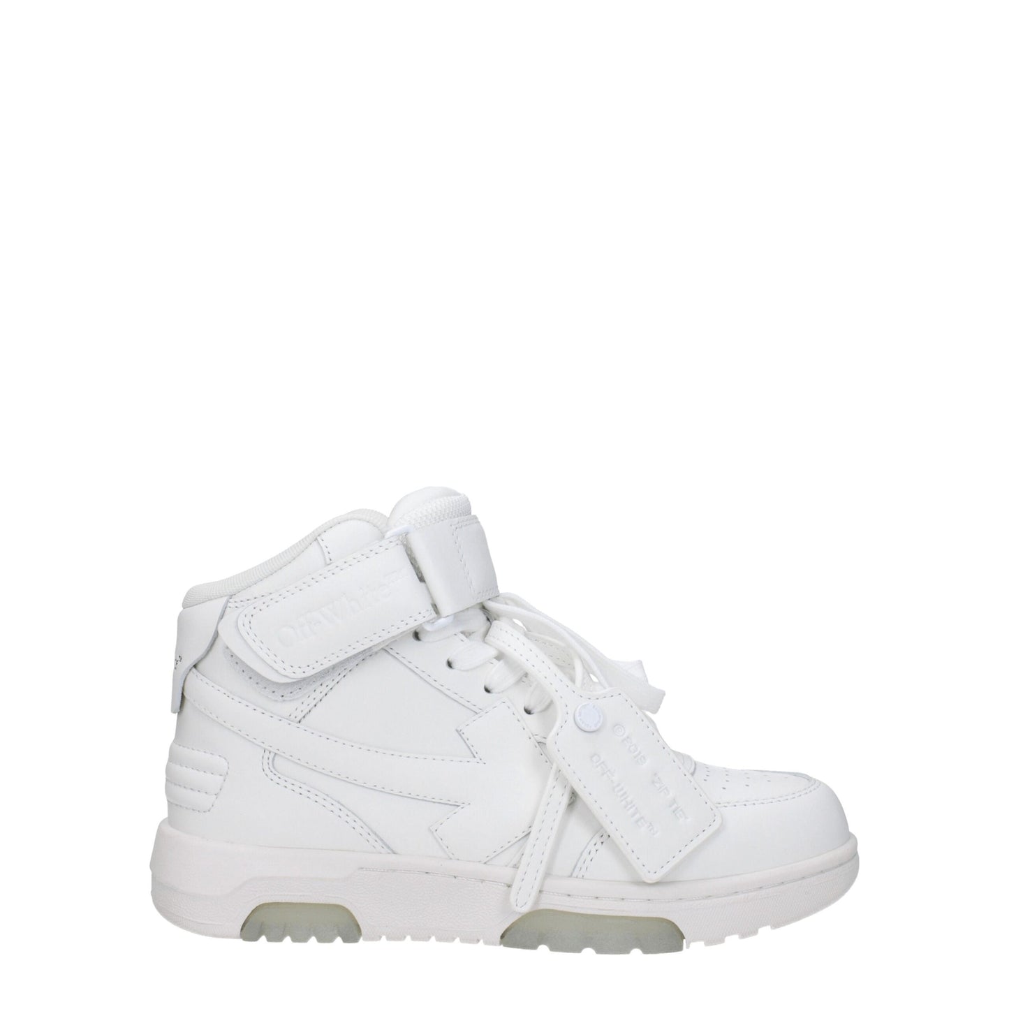 Off White White Leather High Tops