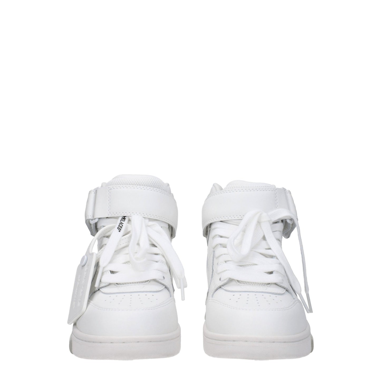 Off White White Leather High Tops