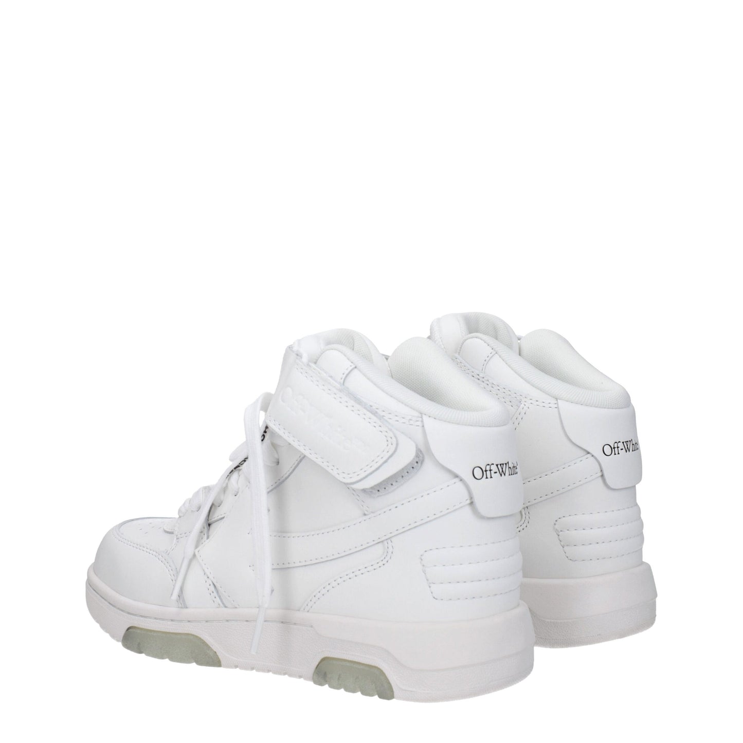 Off White White Leather High Tops
