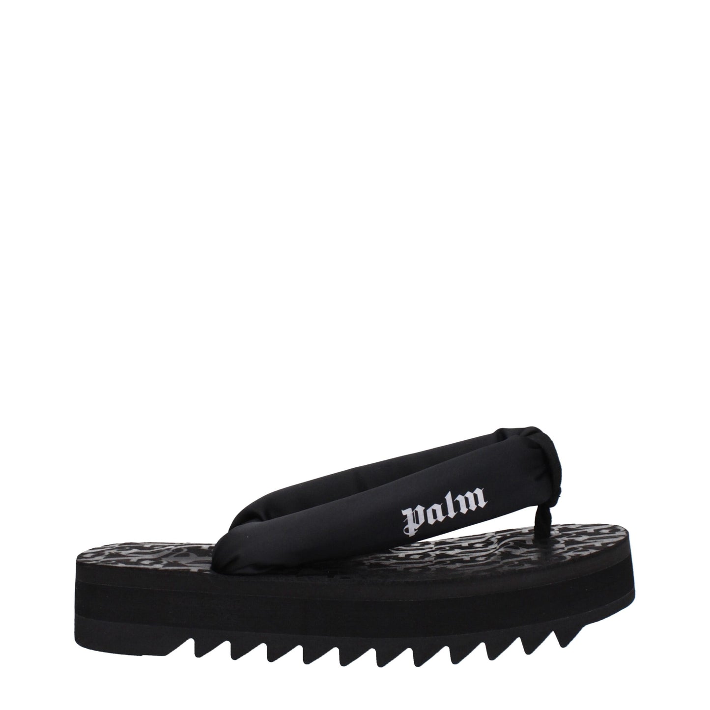 Palm Angels Black Fabric Flip Flop Sandals