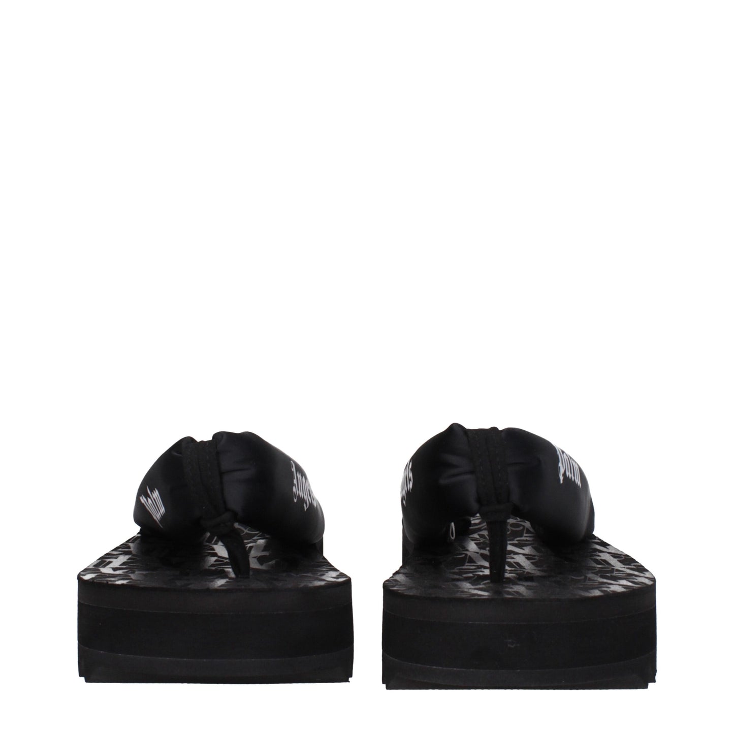 Palm Angels Black Fabric Flip Flop Sandals