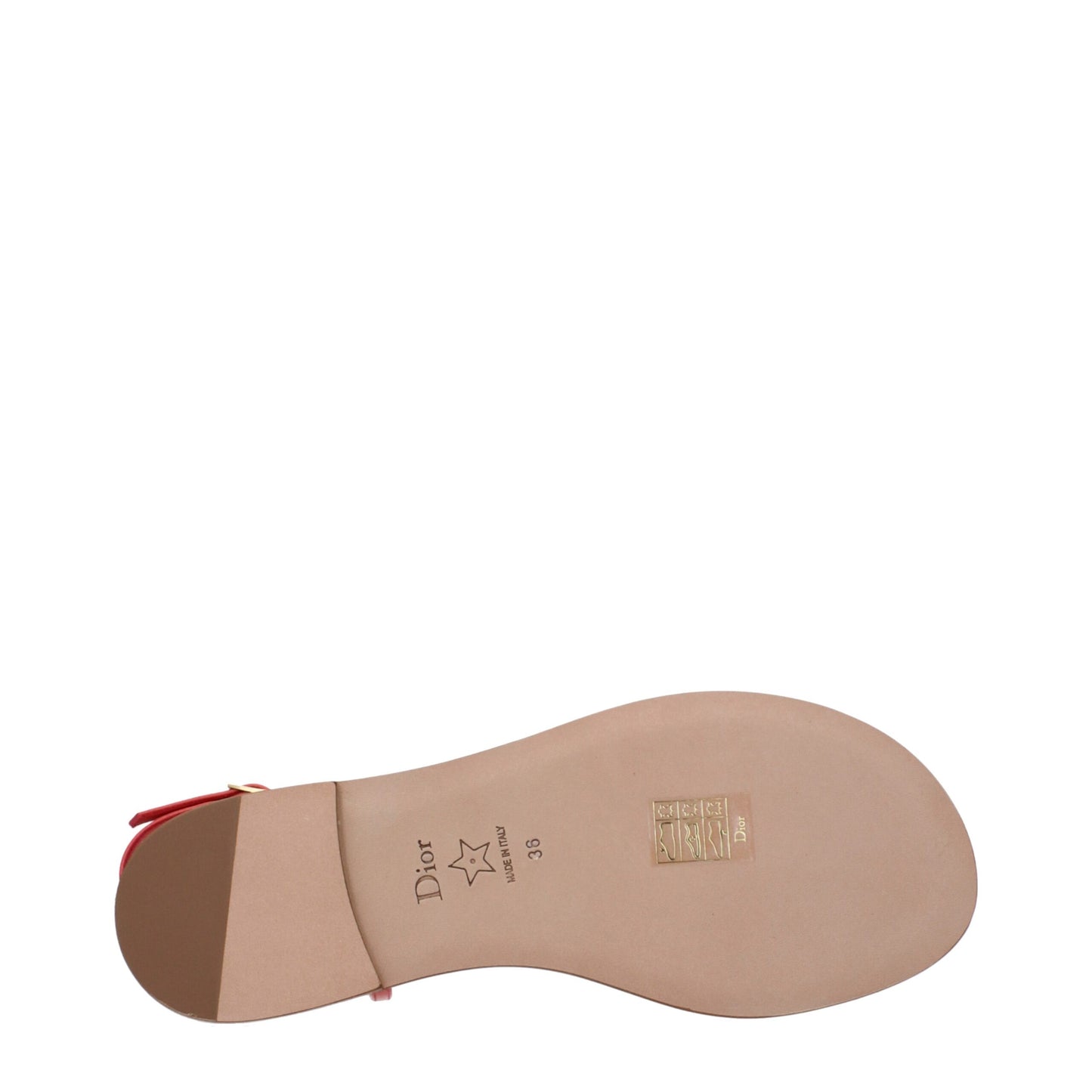 Christian Dior Pink Leather Flip Flop Sandals