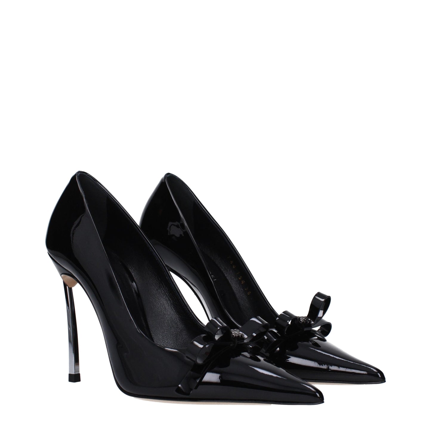 Casadei Black Leather Brooch