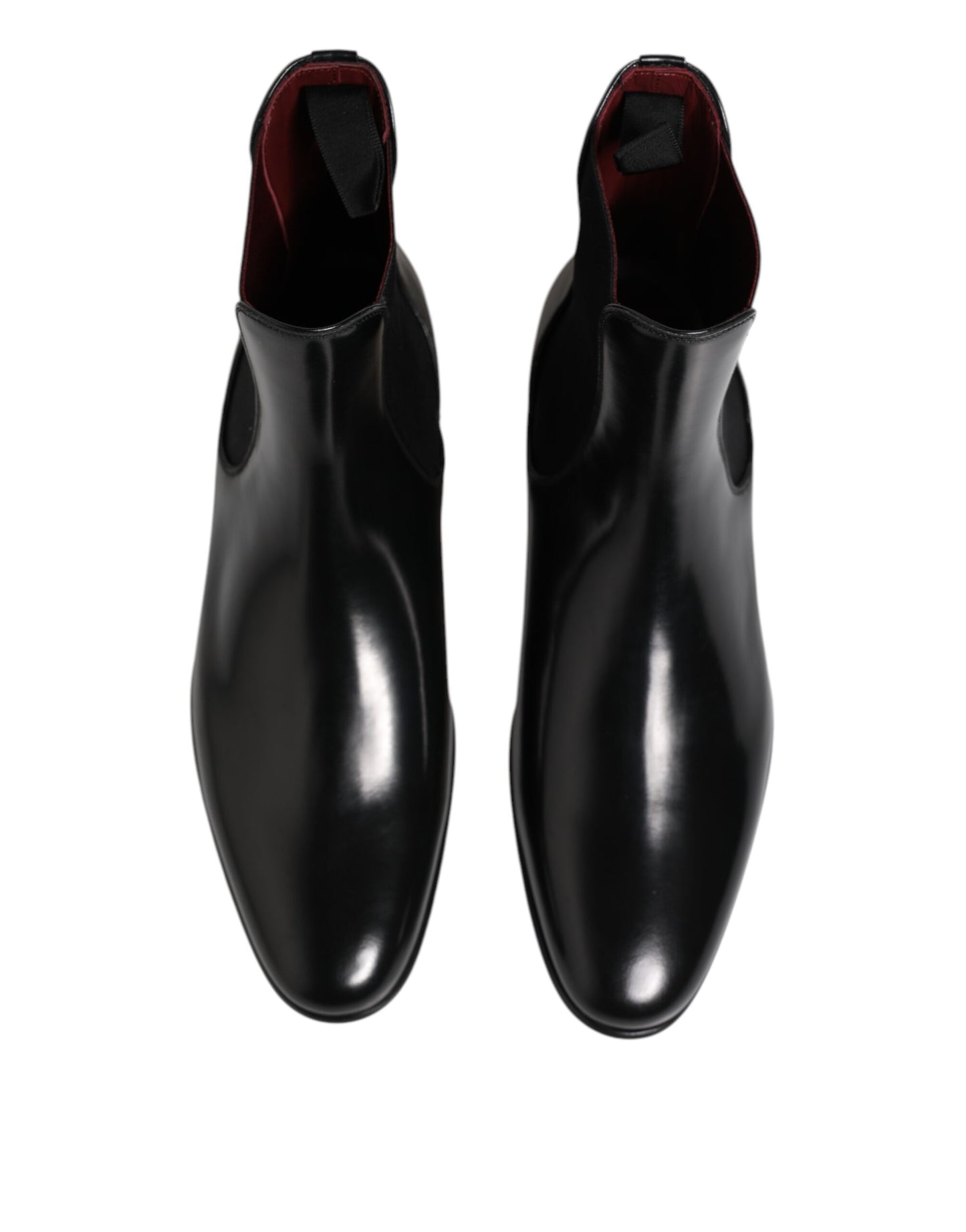 Dolce & Gabbana Black Chelsea Slip On Mid Calf Boots Shoes by Dolce & Gabbana