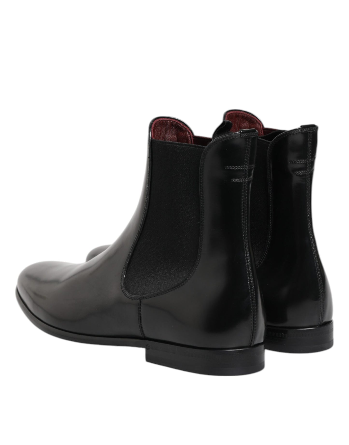 Dolce & Gabbana Black Chelsea Slip On Mid Calf Boots Shoes by Dolce & Gabbana