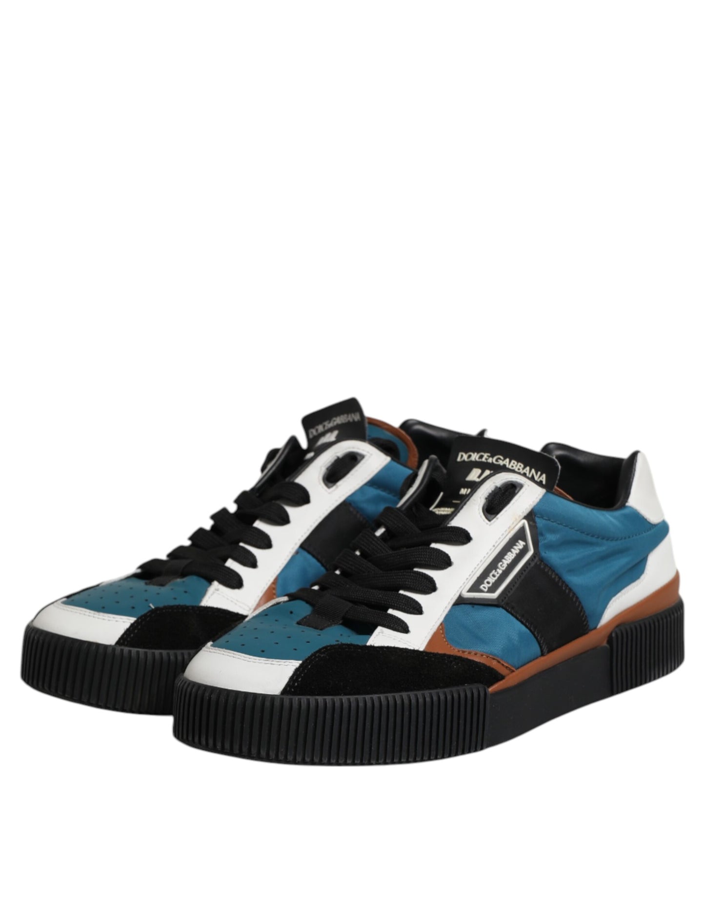 Dolce & Gabbana Multicolor Lace Up Low Top Sneakers Shoes