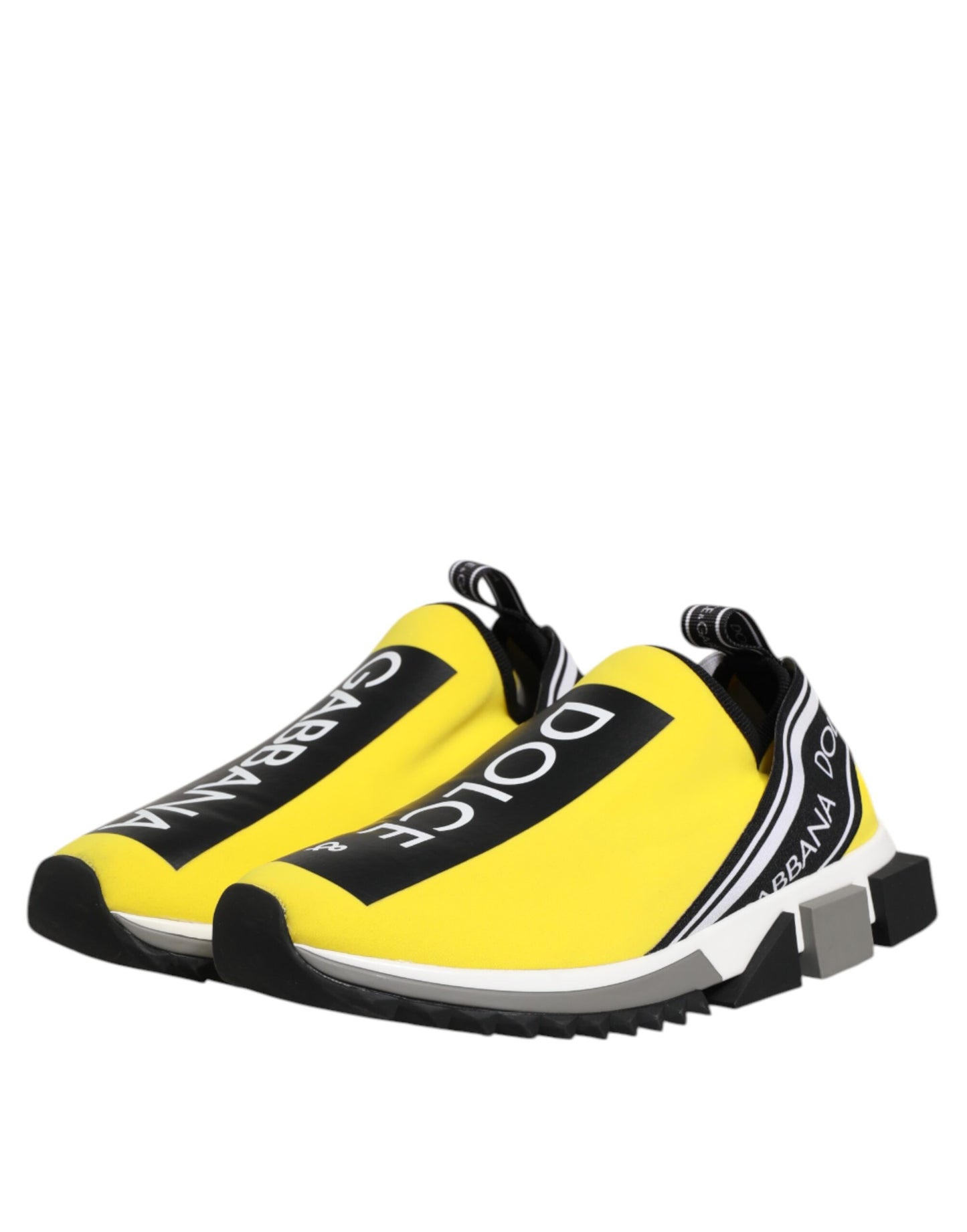Dolce & Gabbana Yellow Logo Low Top Sorrento Sneakers Shoes by Dolce & Gabbana