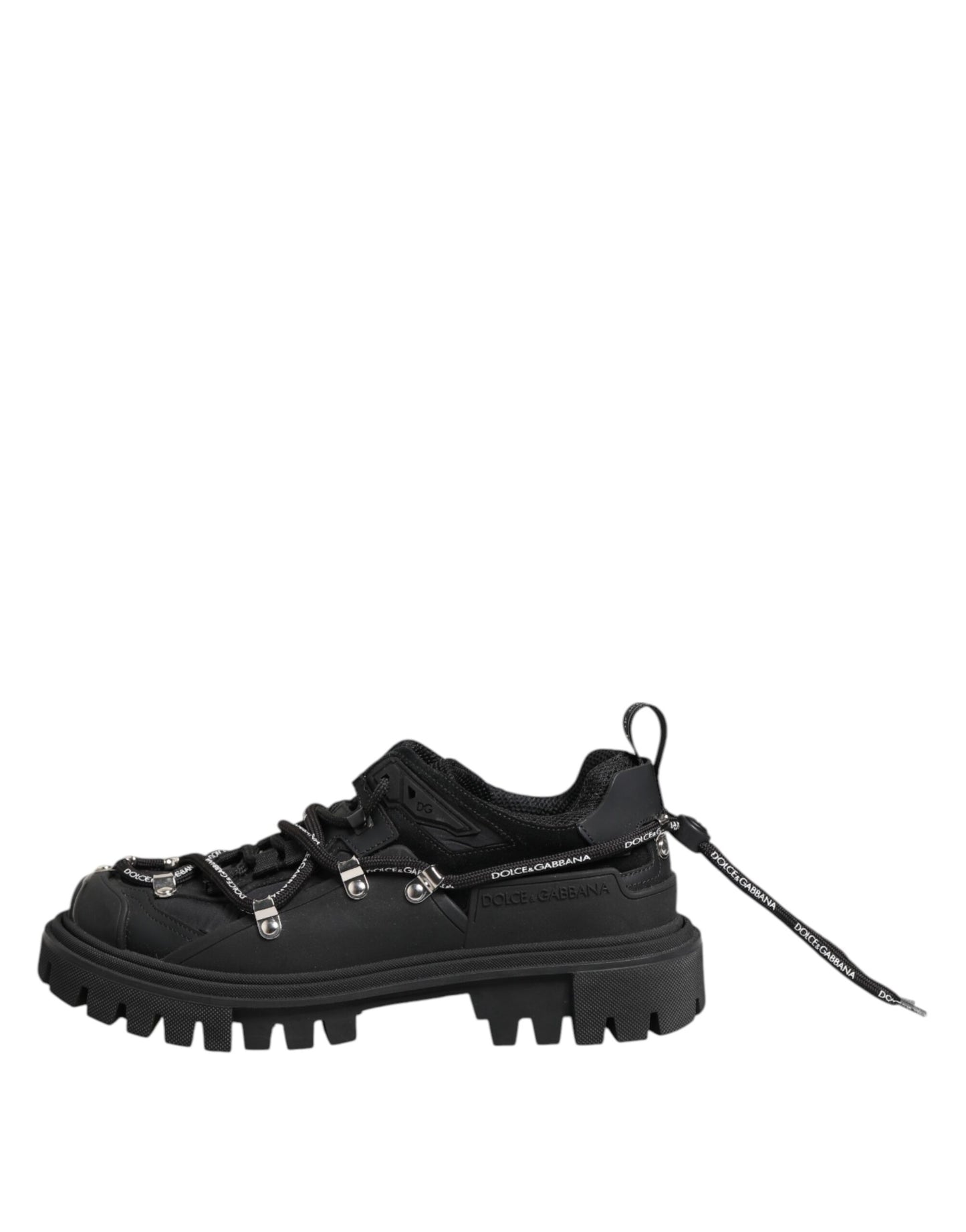 Dolce & Gabbana Black Low Top Lace Up Trekking Sneakers Shoes by Dolce & Gabbana