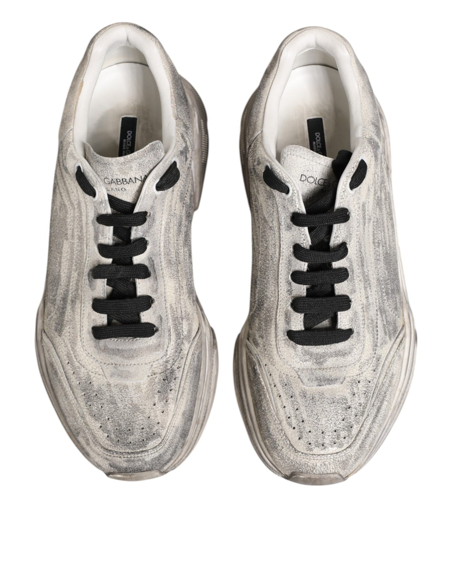 Dolce & Gabbana White Daymaster Low Top Men Sneakers Shoes by Dolce & Gabbana