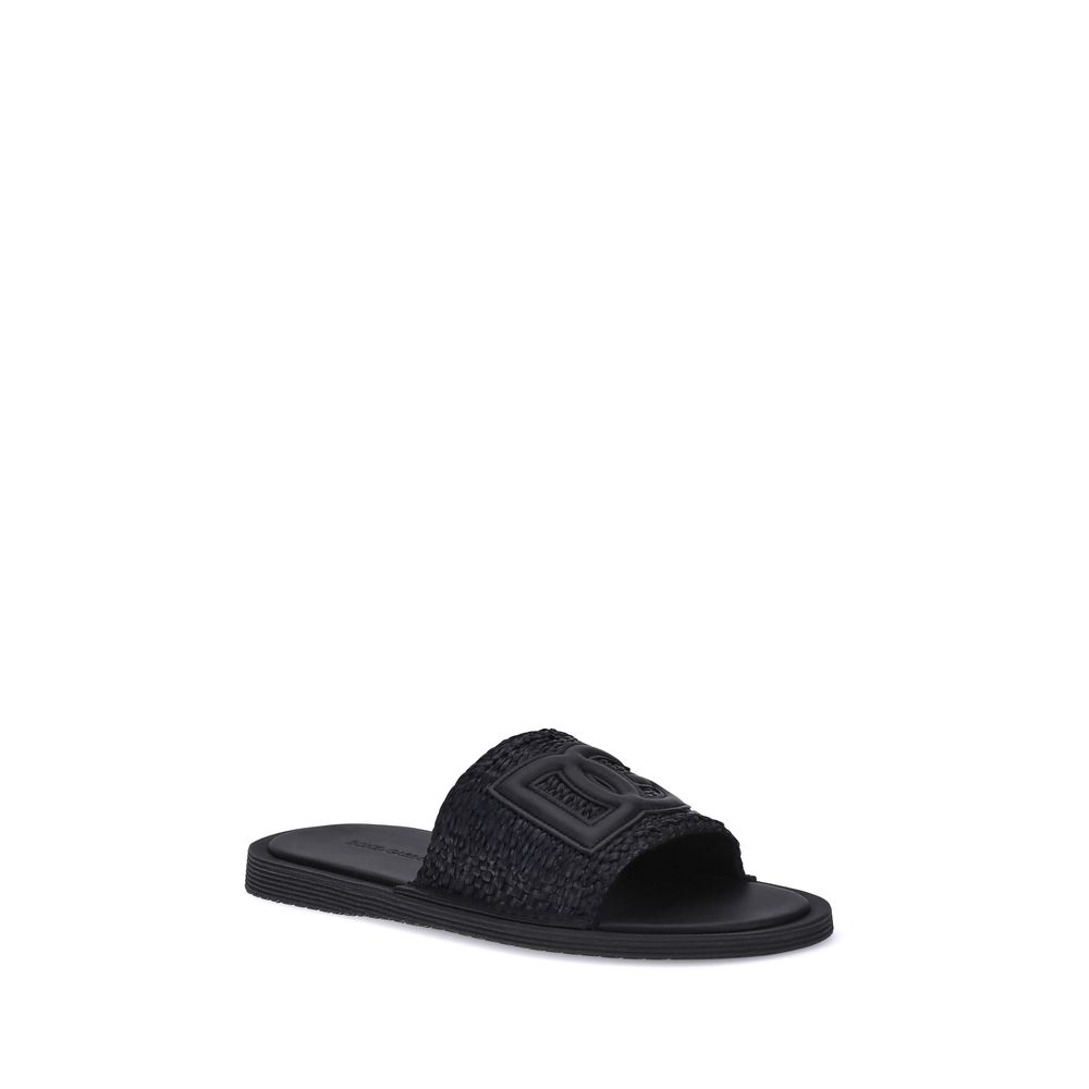 Sandales en raphia crocheté Dolce & Gabbana