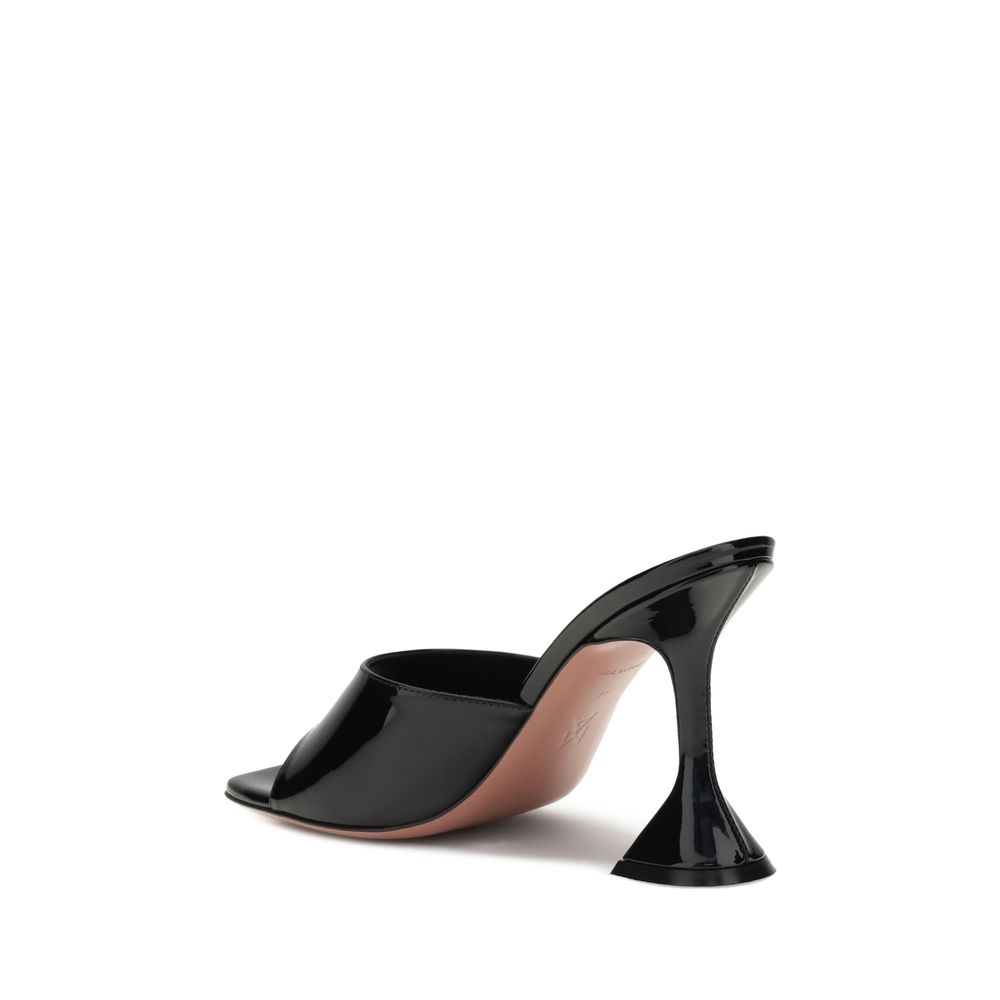 Amina Muaddi Patent Leather Lupita Sandals