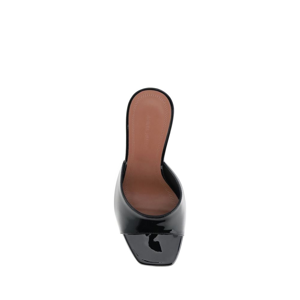 Amina Muaddi Patent Leather Lupita Sandals