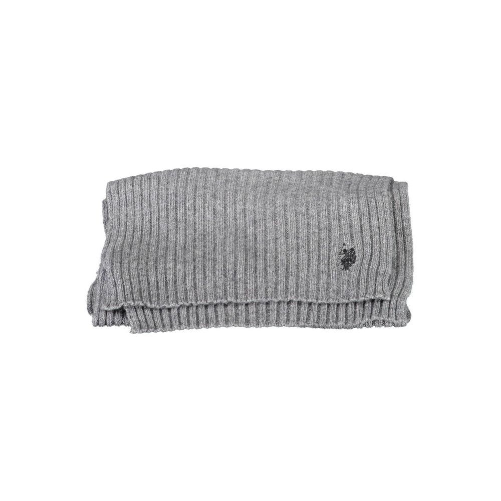 US POLO ASSN. Gray Wool Scarf