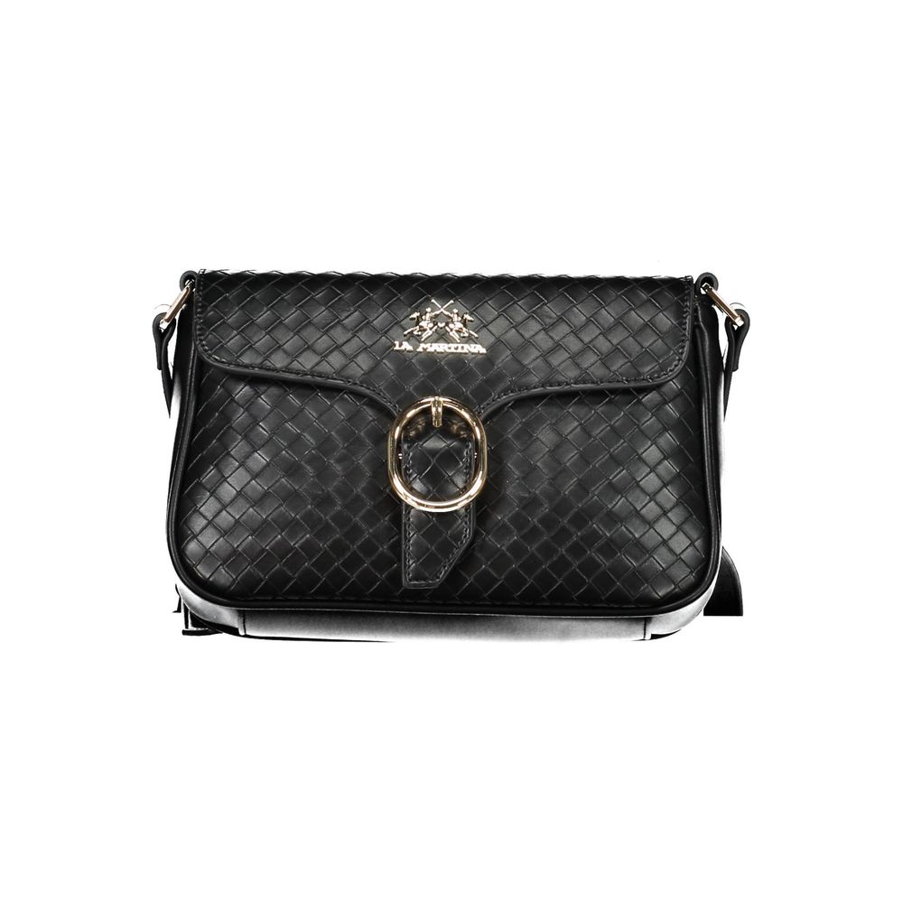La Martina Black Polyethylene Handbag by La Martina