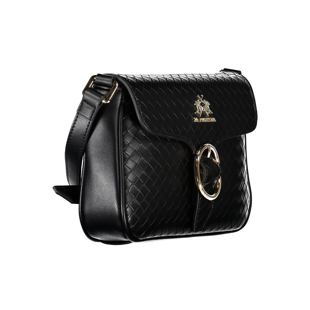 La Martina Black Polyethylene Handbag by La Martina