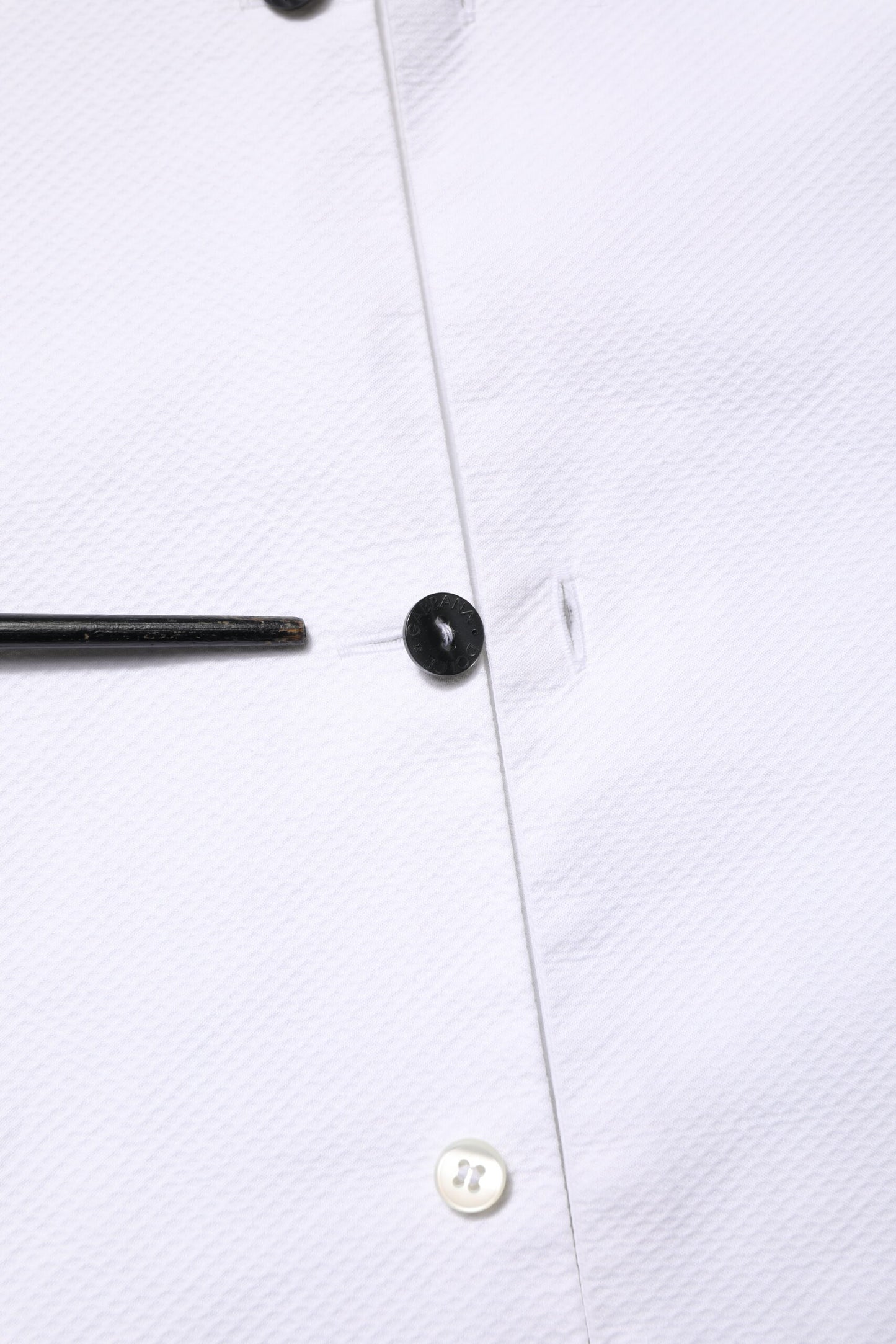 Dolce & Gabbana White Bib Cotton Poplin GOLD Men Formal Shirt by Dolce & Gabbana