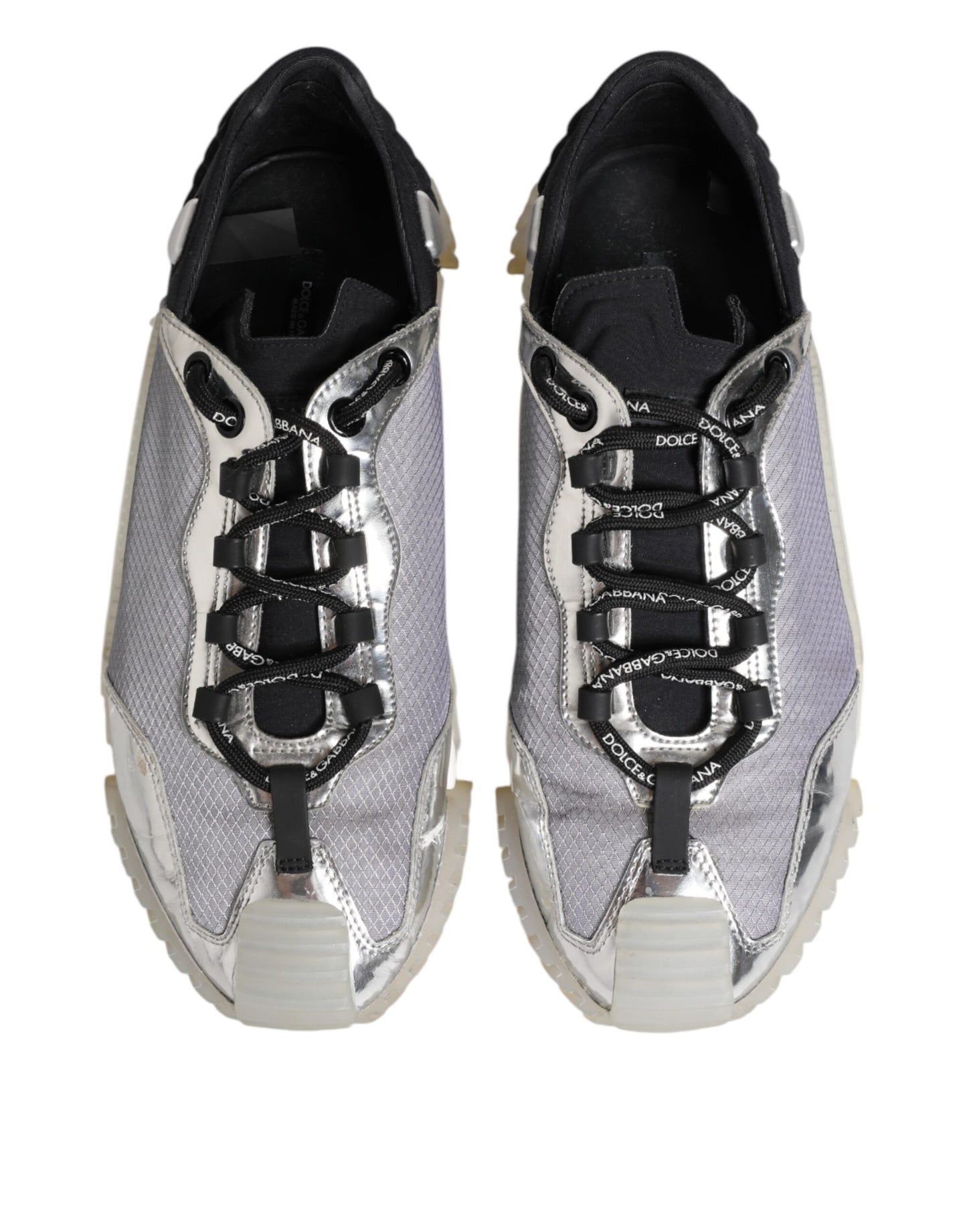 Dolce & Gabbana Black Silver NS1 Men Low Top Sneakers Shoes - from Dolce & Gabbana