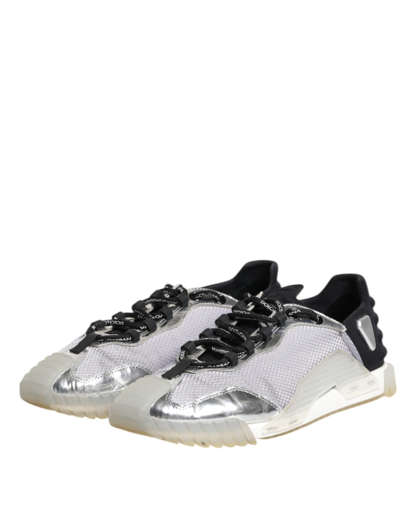 Dolce & Gabbana Black Silver NS1 Men Low Top Sneakers Shoes - from Dolce & Gabbana
