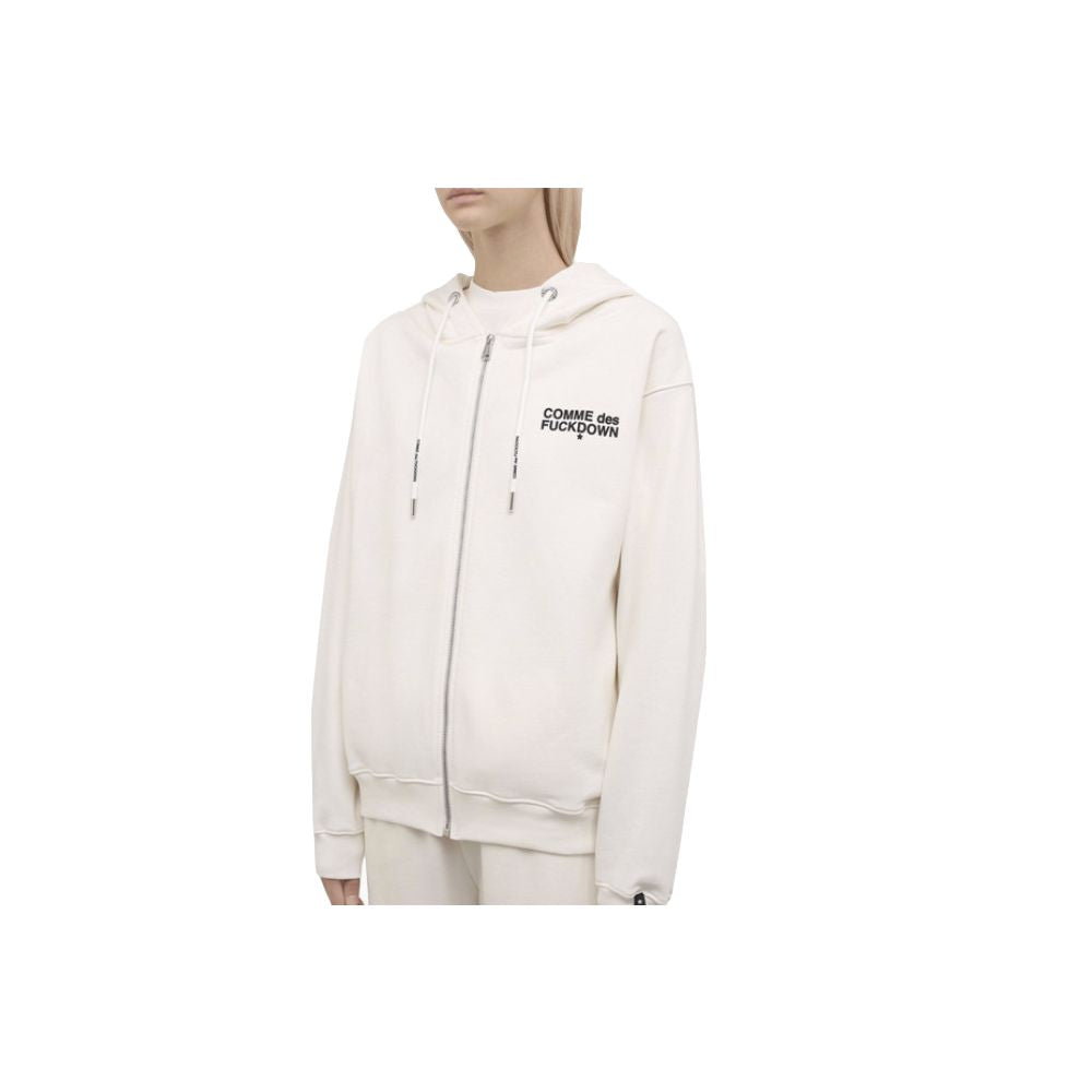 Comme Des Fuckdown White Cotton Sweater by Comme Des Fuckdown