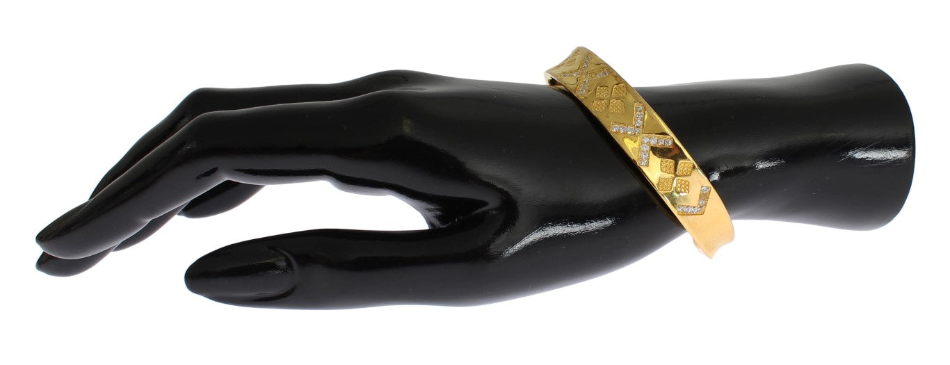Bracelet élégant Nialaya en argent plaqué or et zircons cubiques