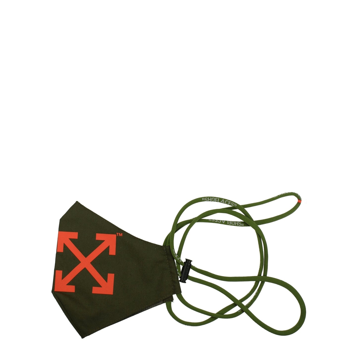 Off-White Green Polyester Face Masks