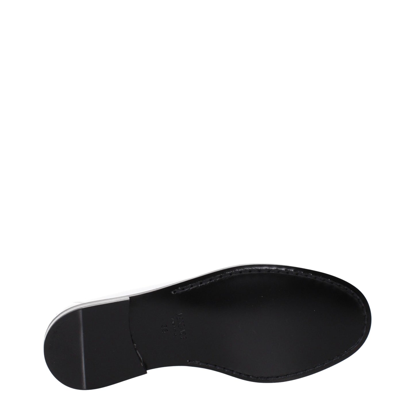 Versace Loafers Witte Lederen Instap Elegante Pasvorm