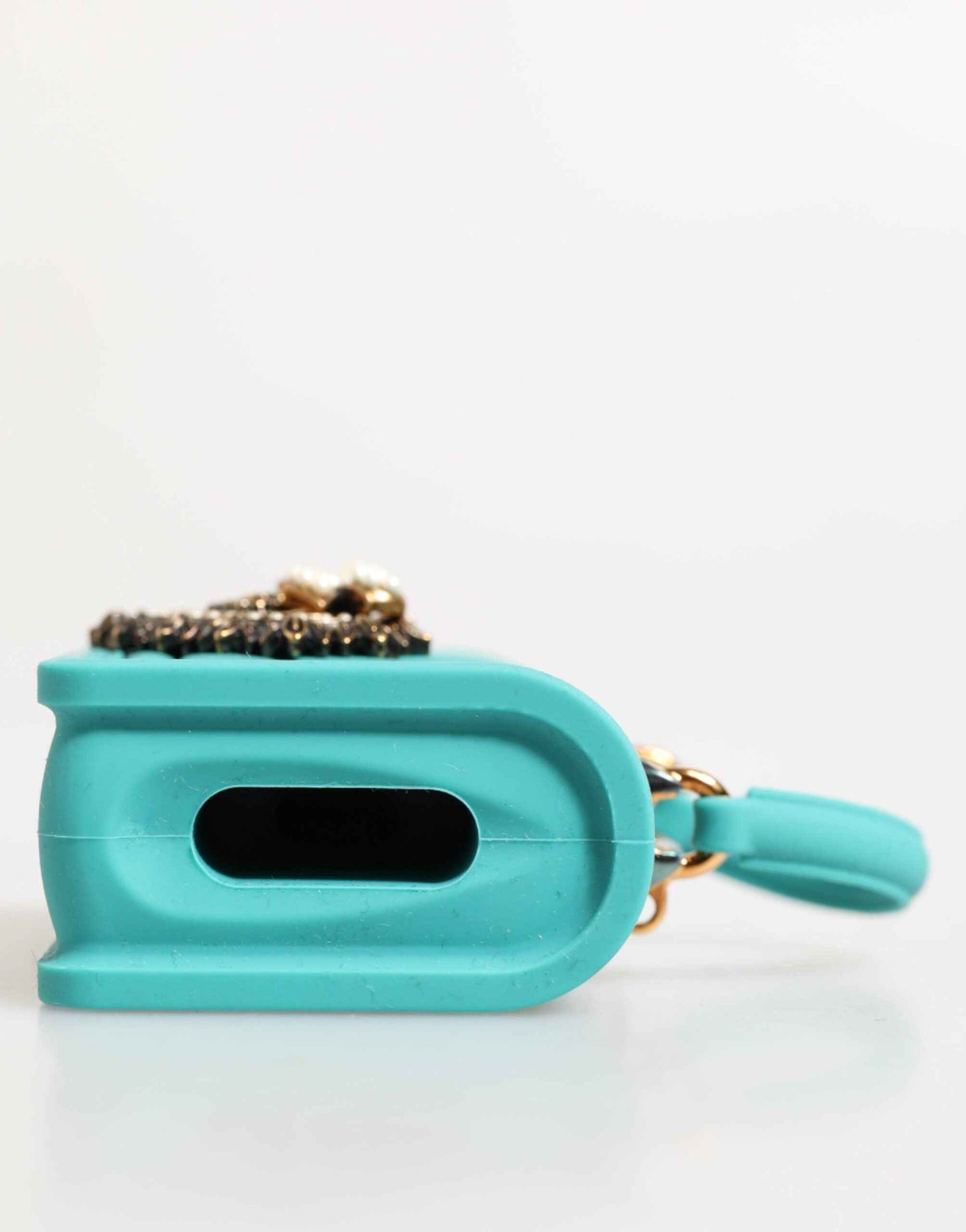 Dolce & Gabbana Turquoise Silicone Devotion Heart Cover Bag Airpods Case