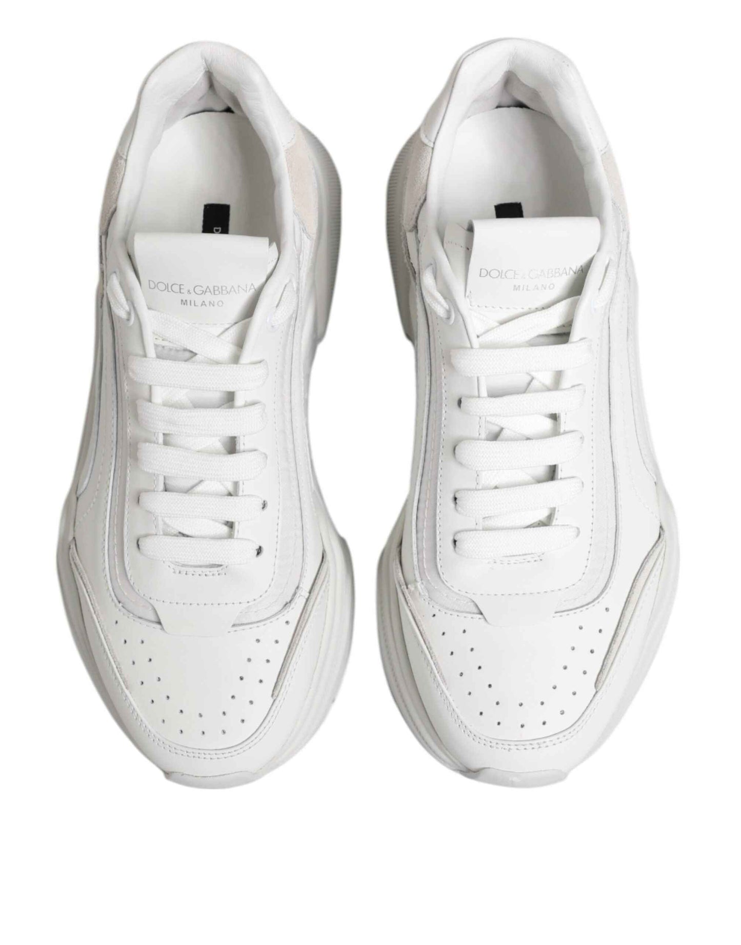 Dolce & Gabbana White Daymaster Low Top Men Sneakers Shoes by Dolce & Gabbana
