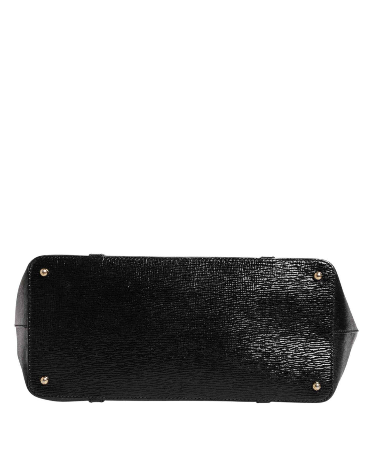 Dolce & Gabbana Black Leather Miss Escape Shopping Tote Women Borse Bag