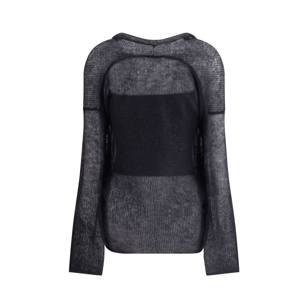 Giorgio Armani Double-breasted cardigan and top in a wool and mohair blend Twin set