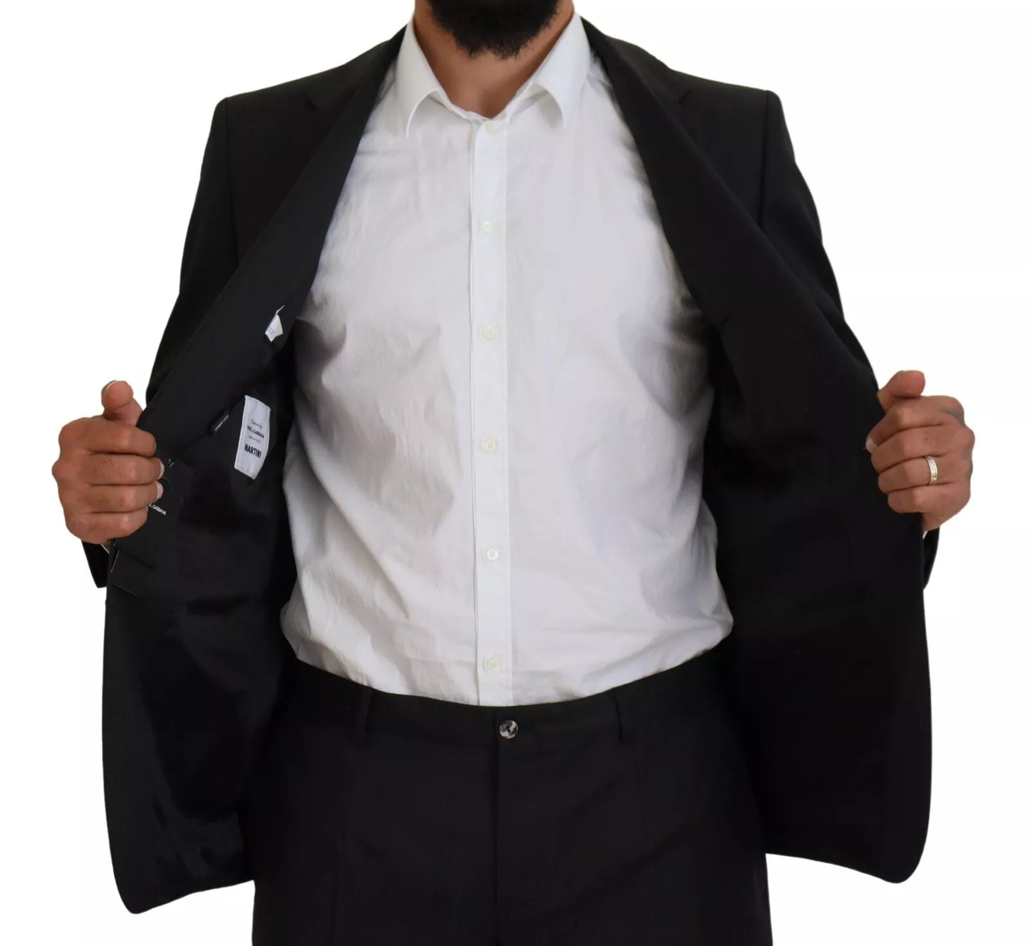 Dolce & Gabbana Melange Gray Wool 2 Piece MARTINI Suit