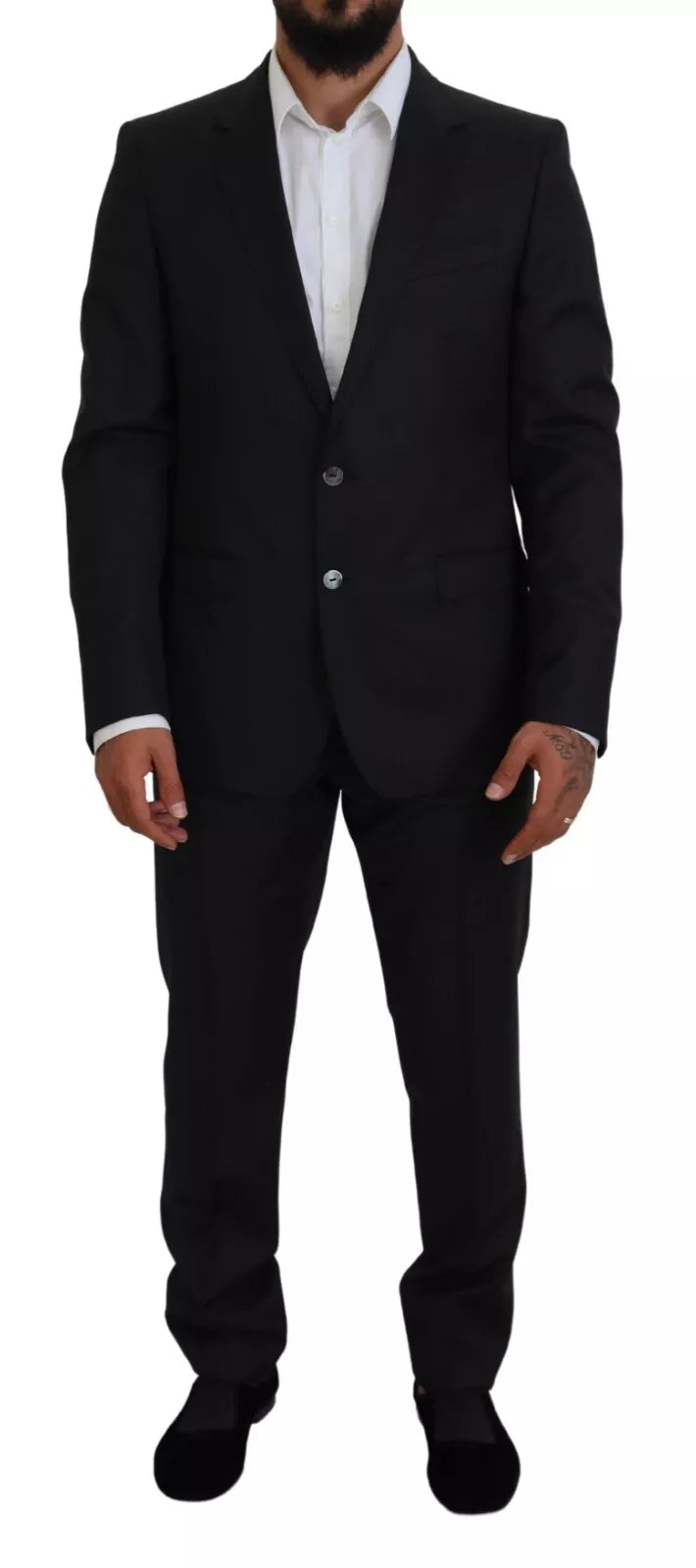 Dolce & Gabbana Melange Gray Wool 2 Piece MARTINI Suit