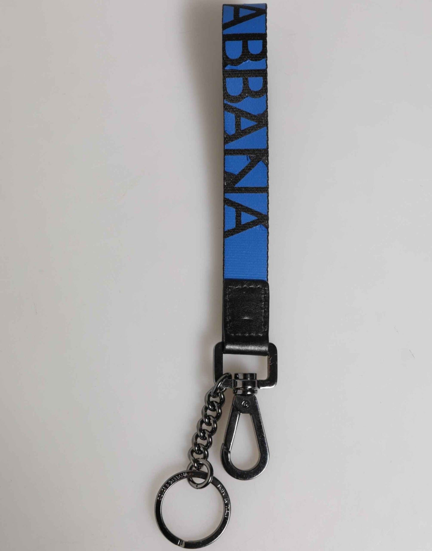 Dolce & Gabbana Blue Nylon Logo DG Crown Men's Holder Keychain Keyring by Dolce & Gabbana
