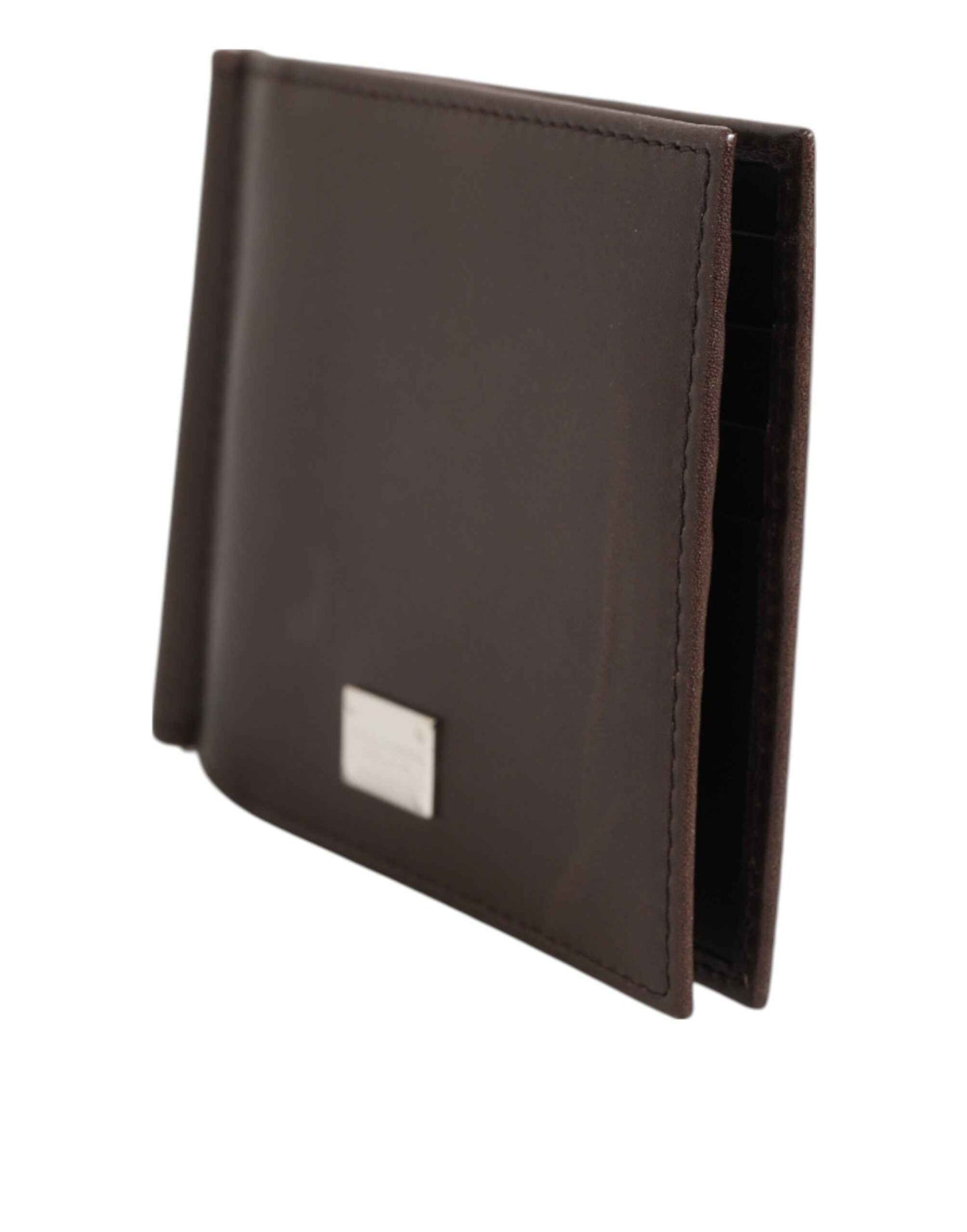 Dolce & Gabbana Brown Leather DG Logo Engrave Bifold Card Holder Wallet by Dolce & Gabbana