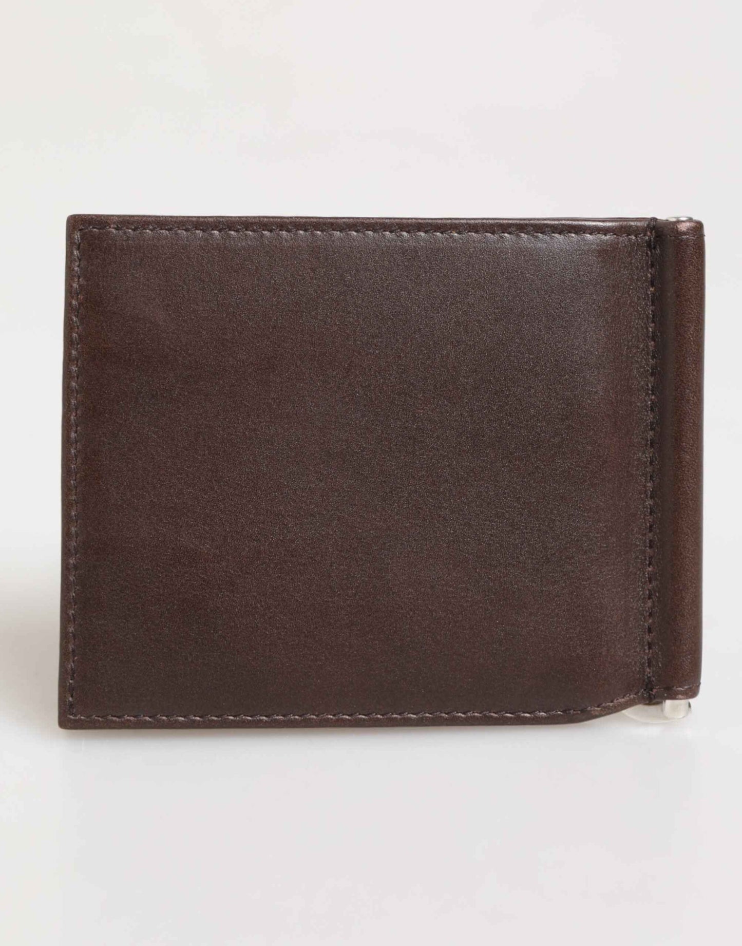 Dolce & Gabbana Brown Leather DG Logo Engrave Bifold Card Holder Wallet by Dolce & Gabbana