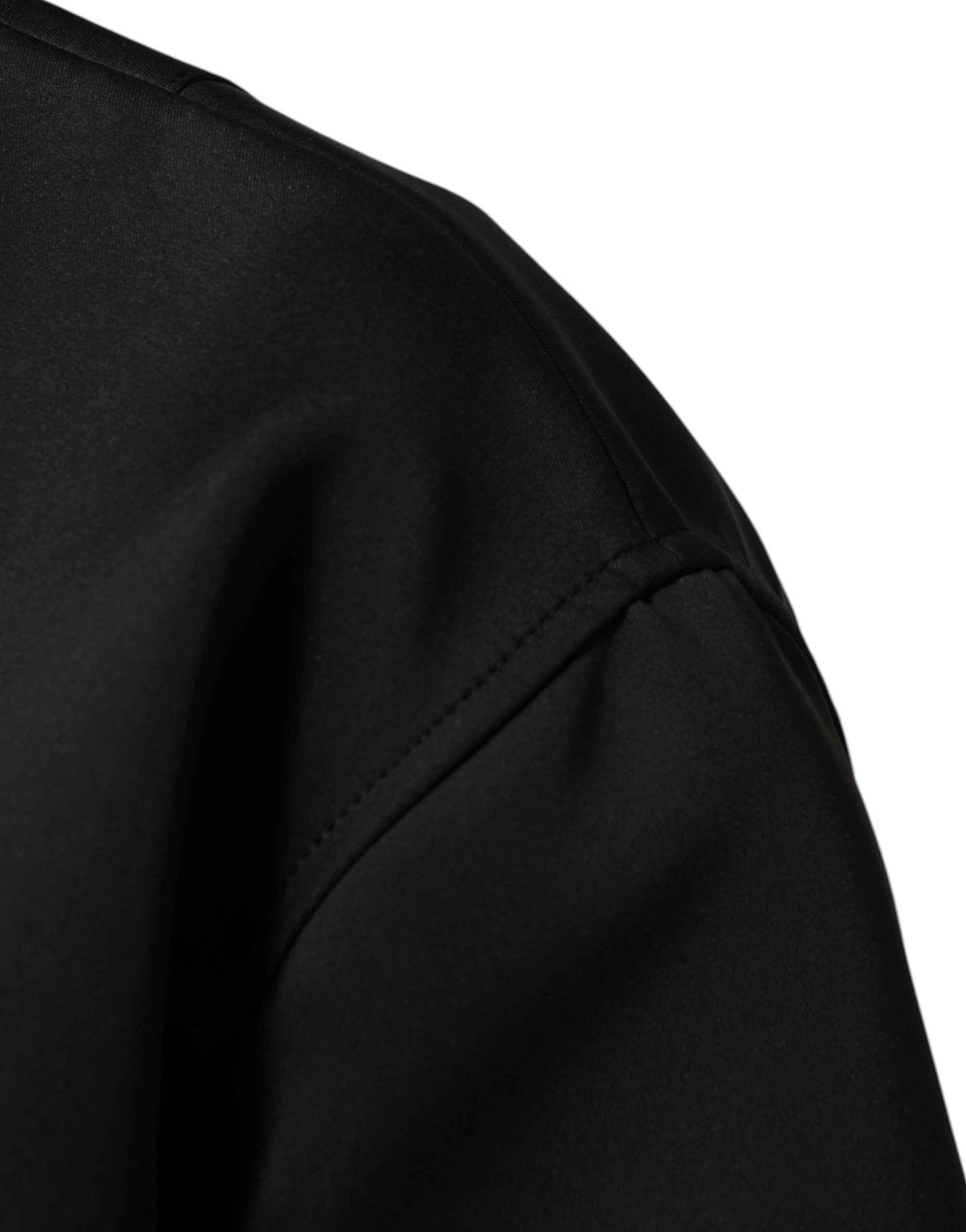 Dolce & Gabbana Black Polyester Logo Plaque Bomber Jacket by Dolce & Gabbana
