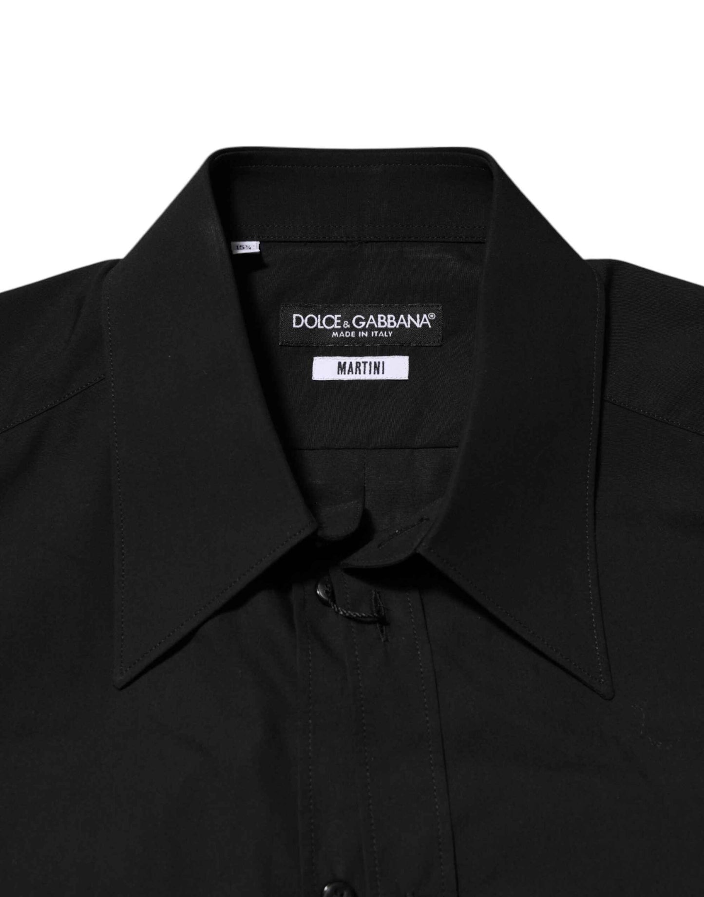 Dolce & Gabbana Black MARTINI Slim Fit Dress Formal Men Shirt by Dolce & Gabbana