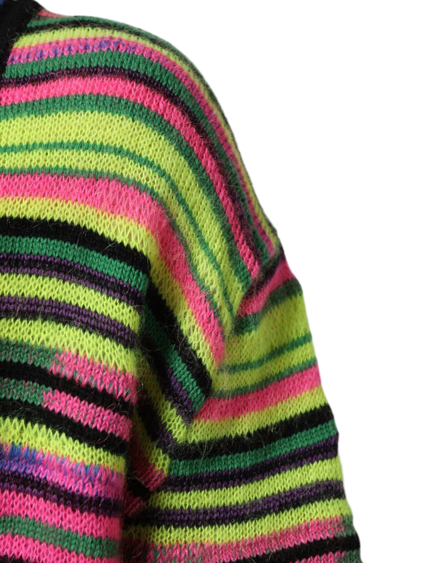 Dolce & Gabbana Multicolor DG Logo V-Neck Knit Pullover Sweater - from Dolce & Gabbana