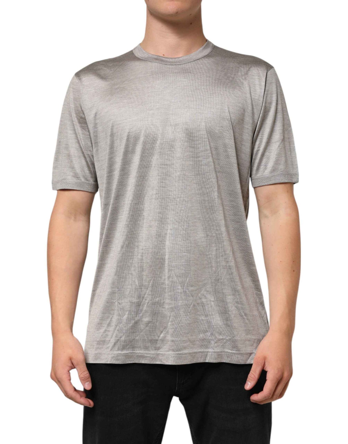 Dolce & Gabbana Beige Hazelnut Cotton Shortsleeve Shirt T-shirt by Dolce & Gabbana