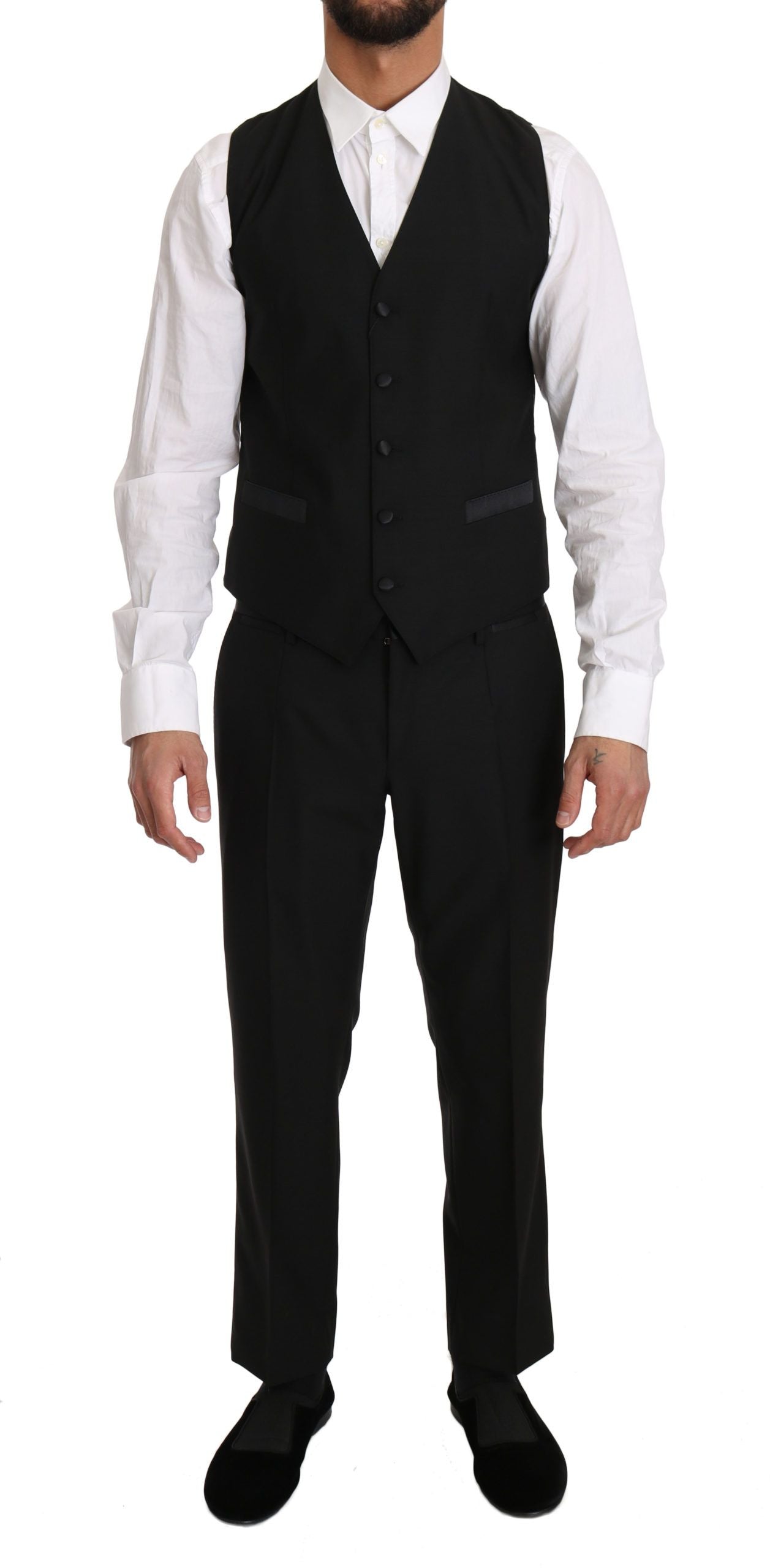Gilet formel slim noir élégant Dolce & Gabbana