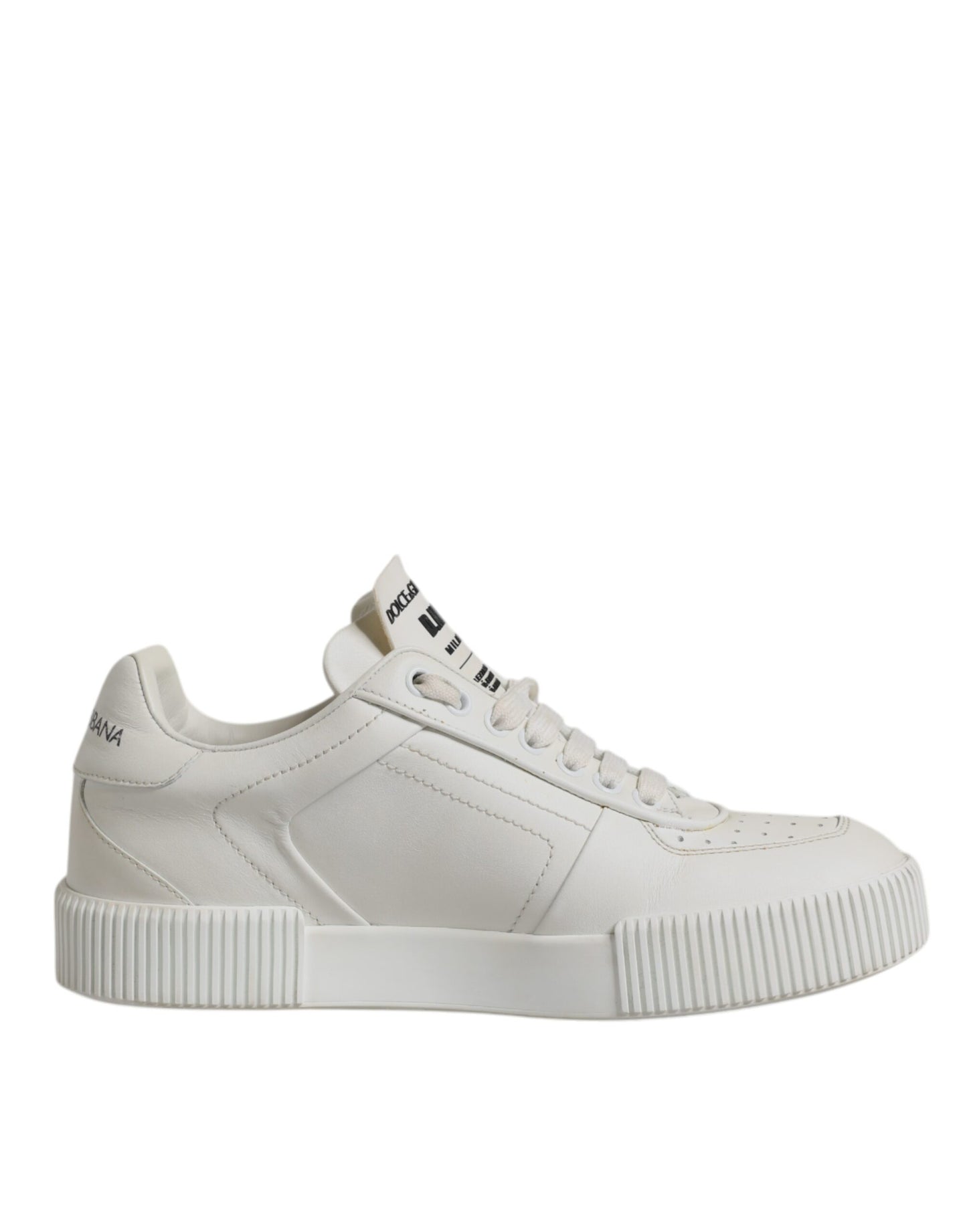 Dolce & Gabbana White Miami Leather Low Top Sneakers Shoes - from Dolce & Gabbana
