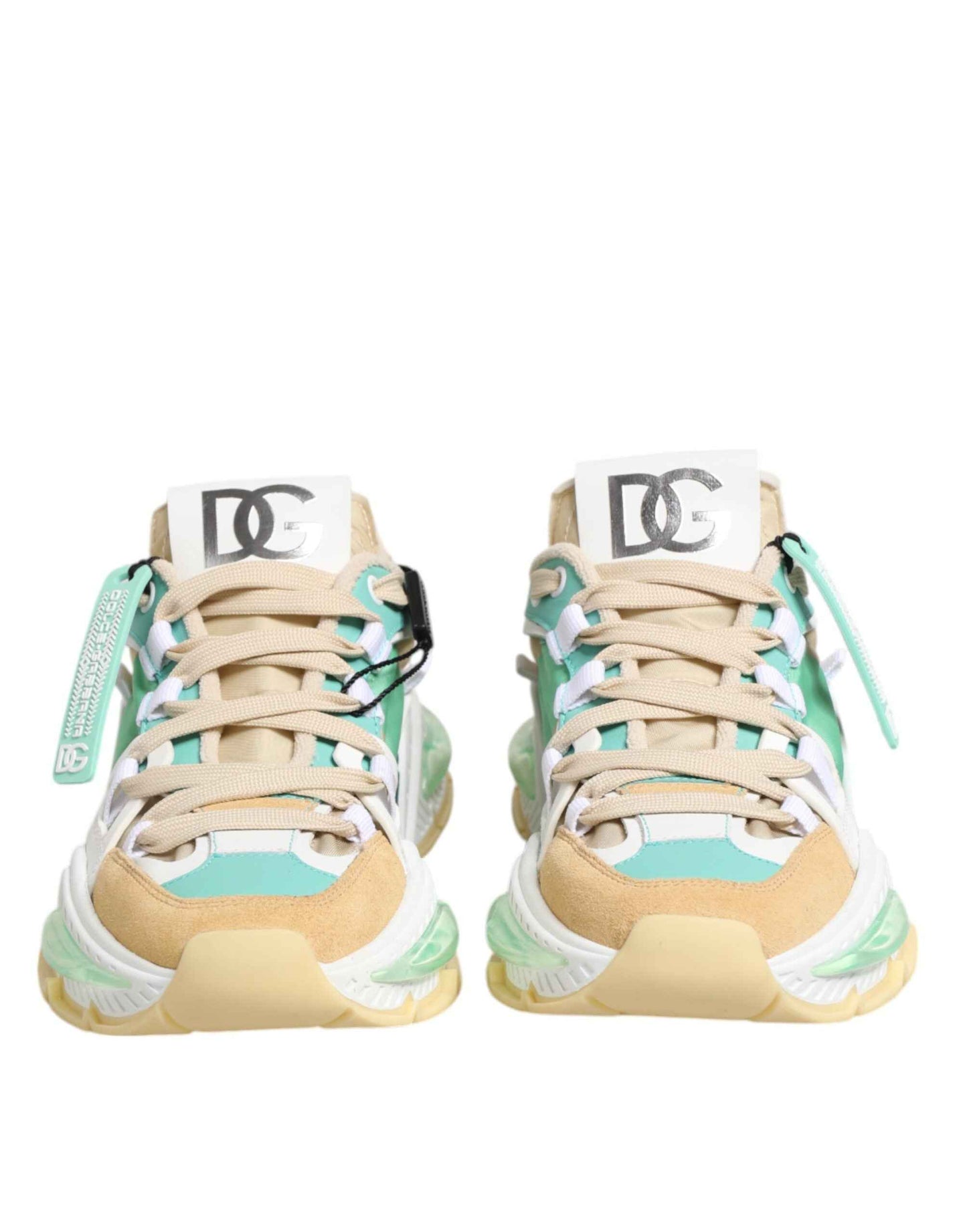 Dolce & Gabbana Multicolor Leather Airmaster Low Top Sneakers Shoes by Dolce & Gabbana