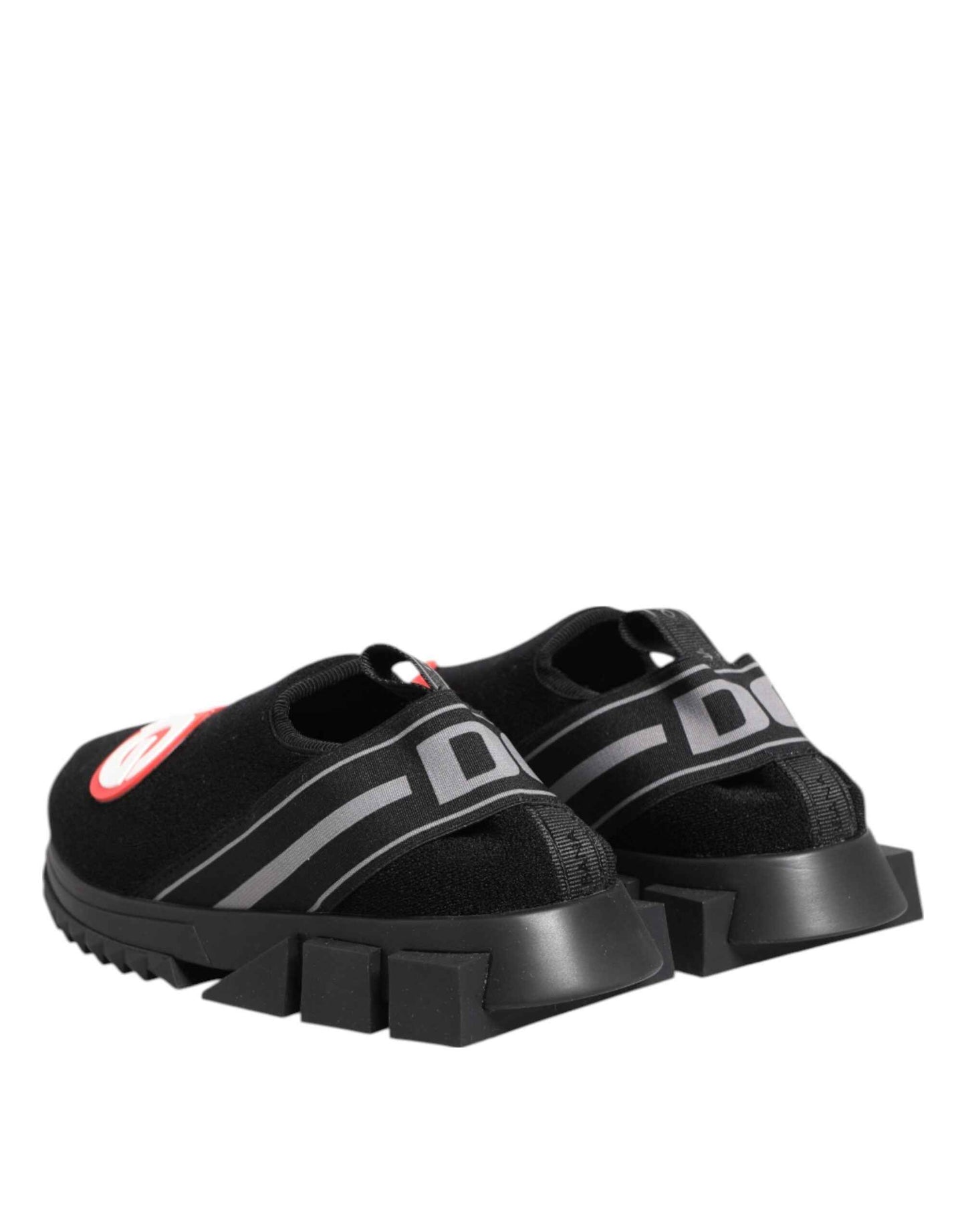 Dolce & Gabbana Black Grey Slip On Sorrento Sneakers Shoes by Dolce & Gabbana