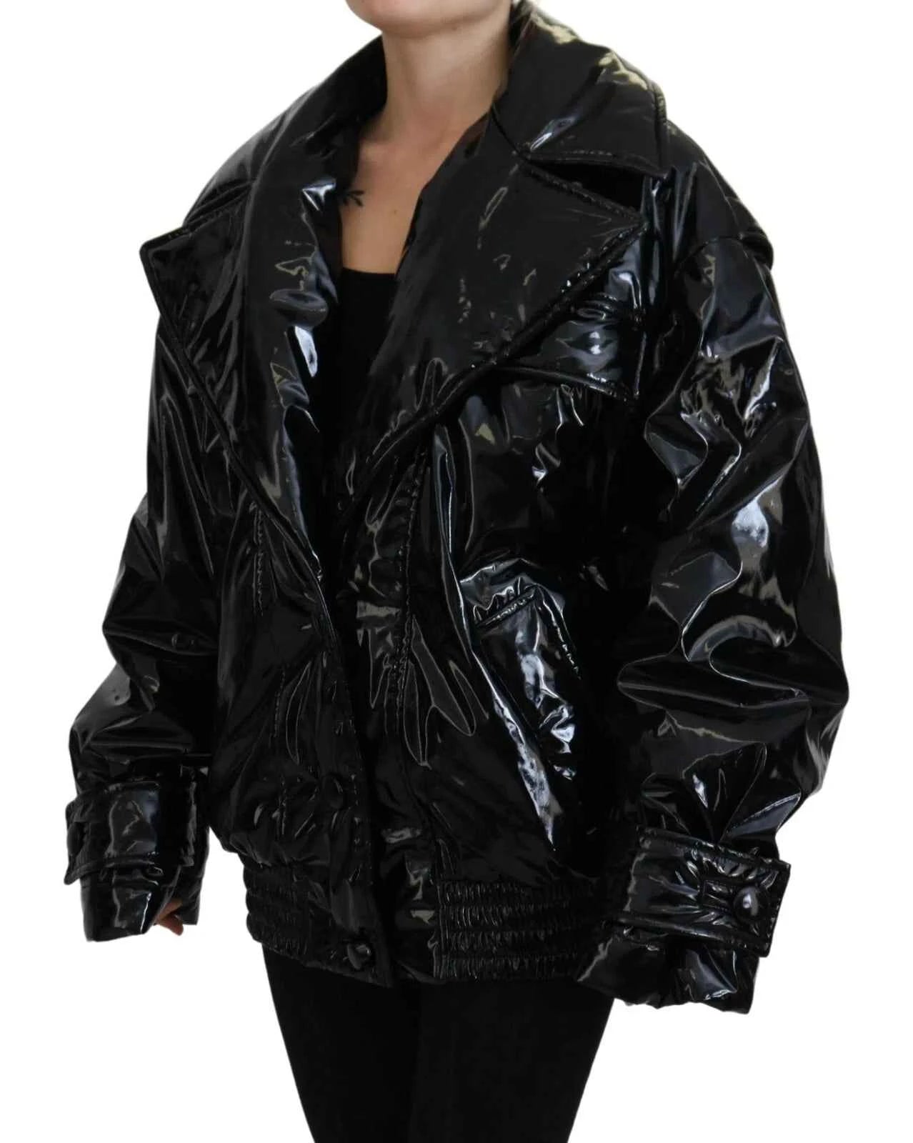 Dolce & Gabbana Polyester Black Shiny Blazer Women Jacket by Dolce & Gabbana