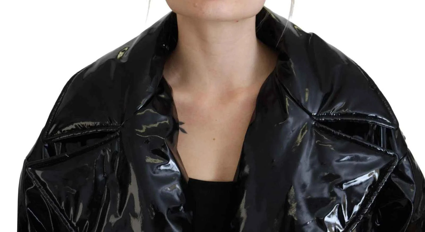 Dolce & Gabbana Polyester Black Shiny Blazer Women Jacket by Dolce & Gabbana