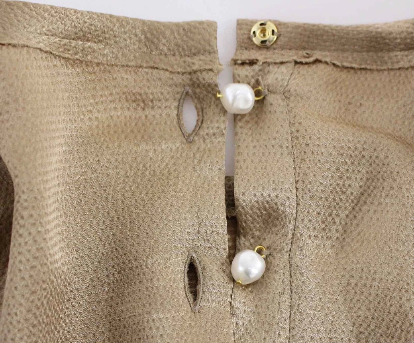 Dolce & Gabbana Gold SPECIAL Piece Runway Crystal Blouse by Dolce & Gabbana