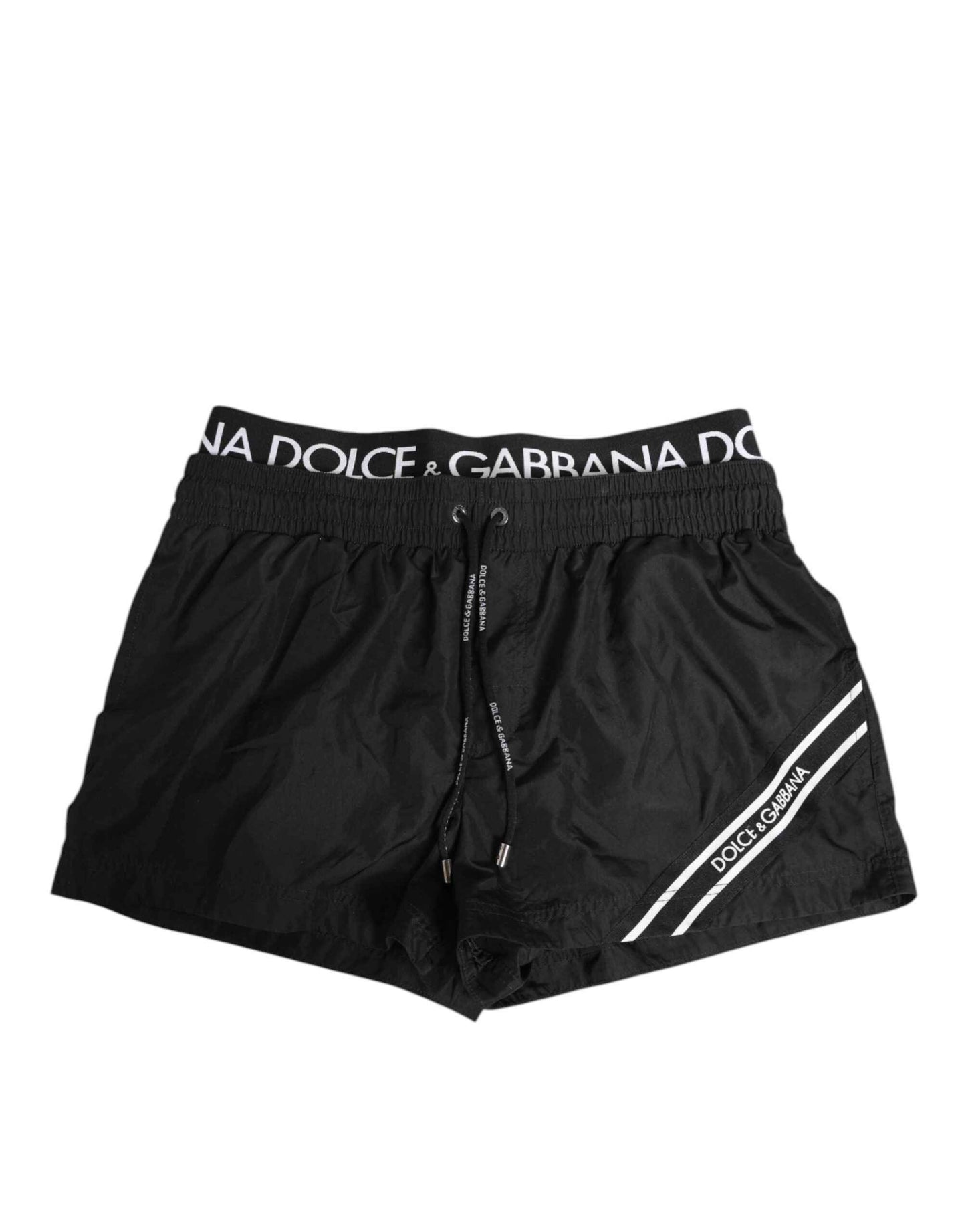 Dolce & Gabbana Black Drawstring Beachwear Men Shorts Swimwear by Dolce & Gabbana