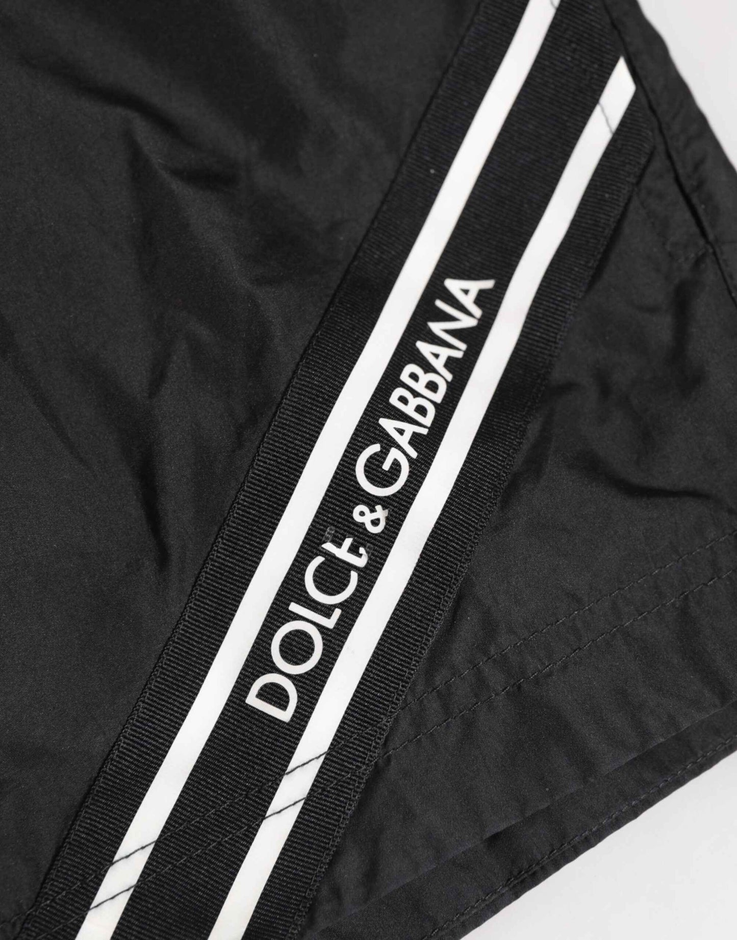 Dolce & Gabbana Black Drawstring Beachwear Men Shorts Swimwear by Dolce & Gabbana